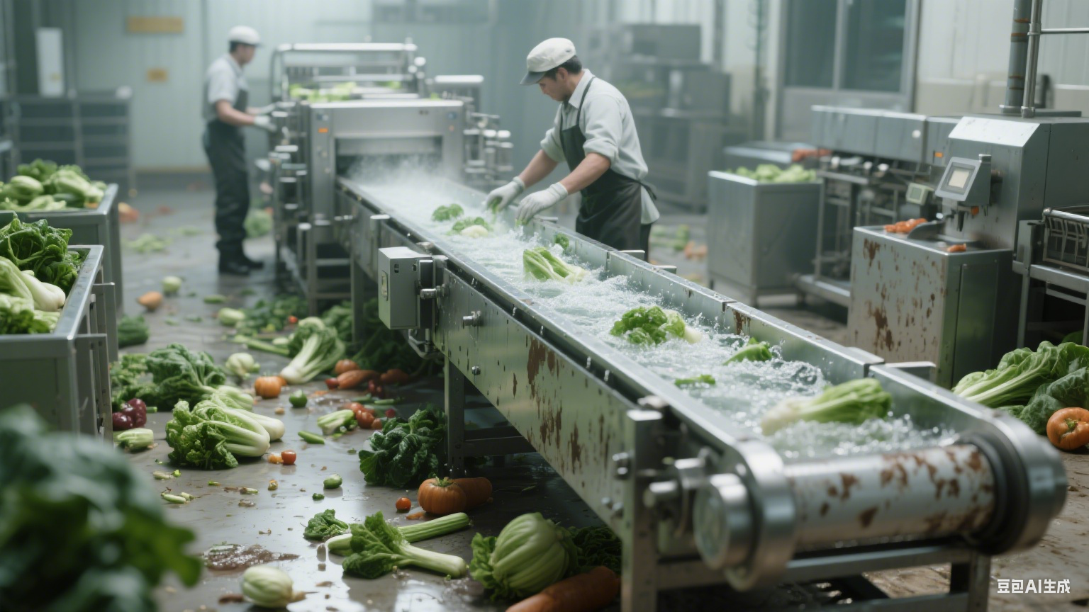 連續(xù)式蔬菜清洗漂燙流水線物料浪費規(guī)避策略?