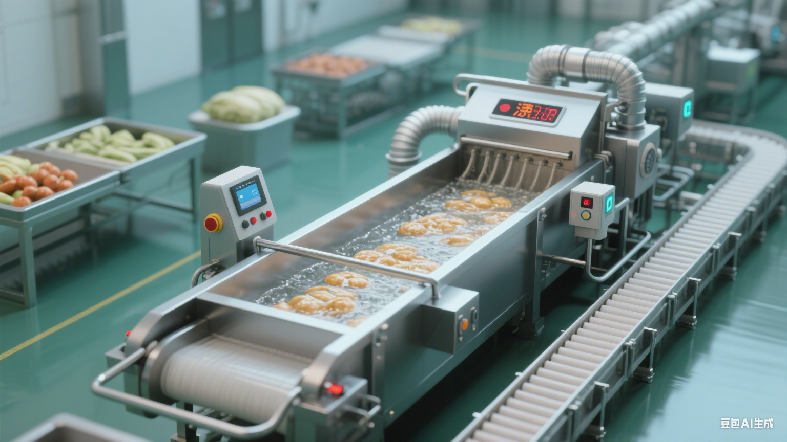 連續(xù)式蔬菜清洗漂燙流水線物料浪費(fèi)規(guī)避策略?(圖14)