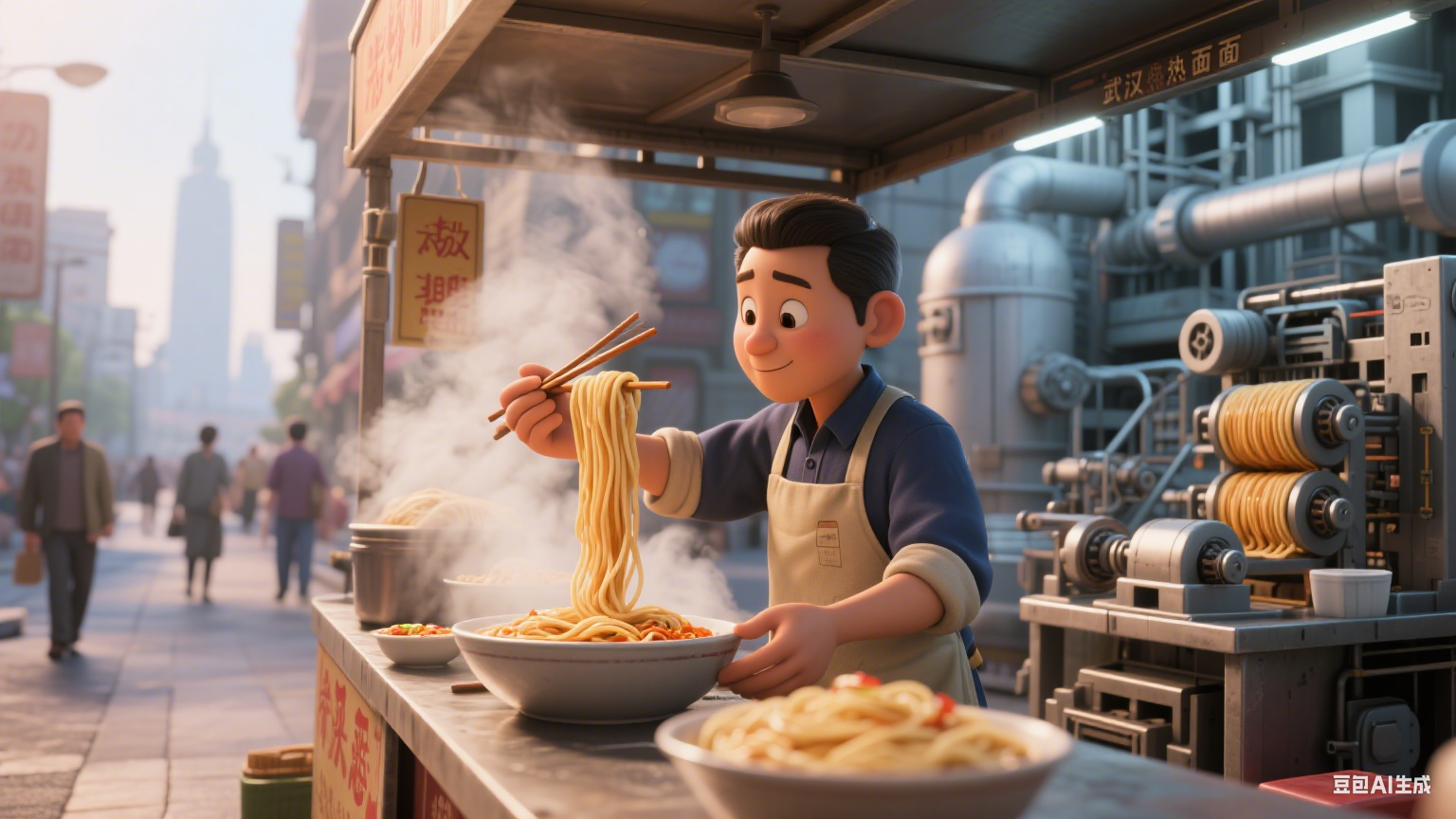 機械賦能熱干面產(chǎn)業(yè)：從街頭小攤到規(guī)模化飄香新生態(tài)(圖1)