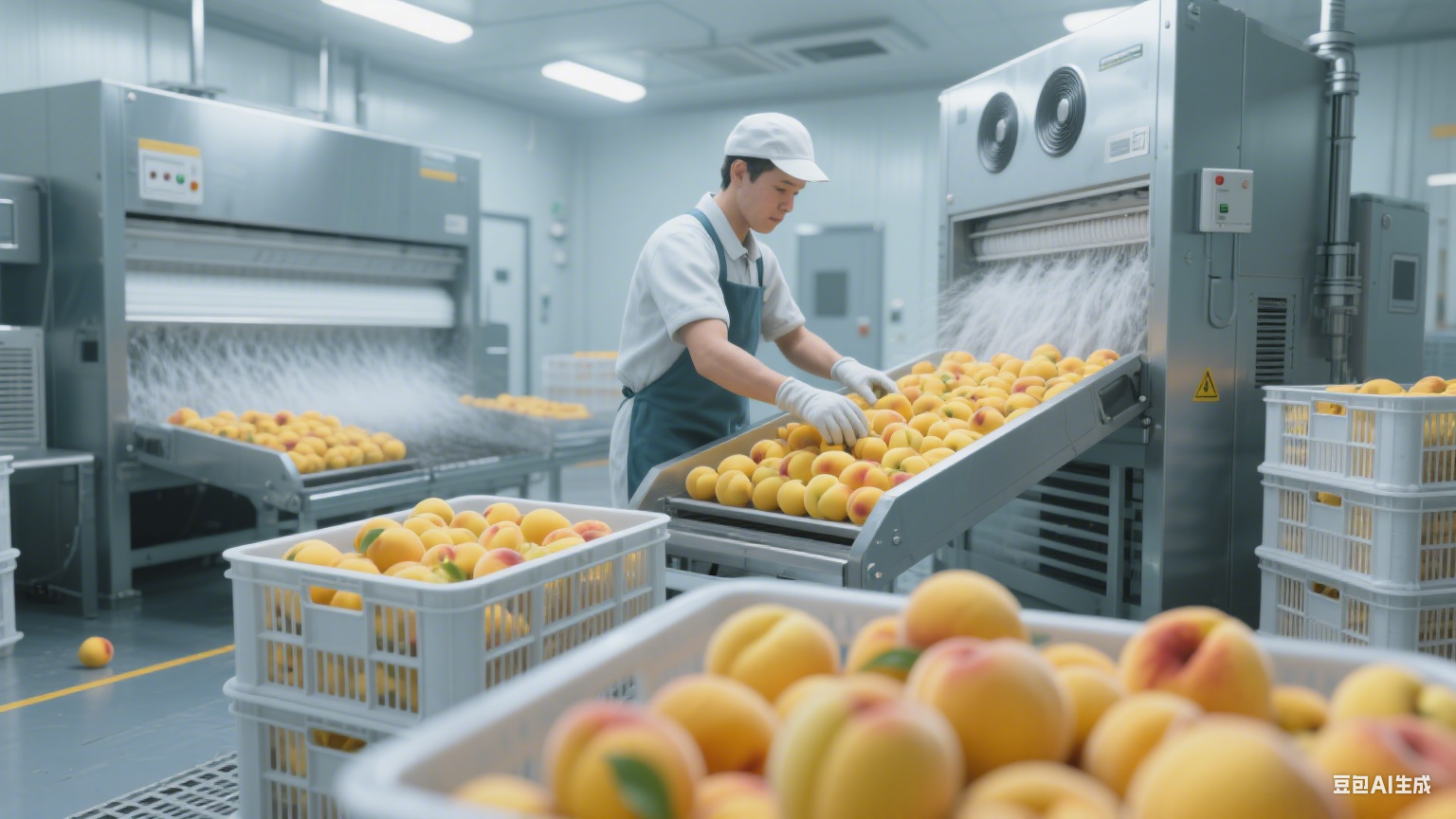 阜城漫河鎮(zhèn)預(yù)制果蔬黃桃生產(chǎn)線：從田園鮮桃到預(yù)制水果的全流程?(圖4)