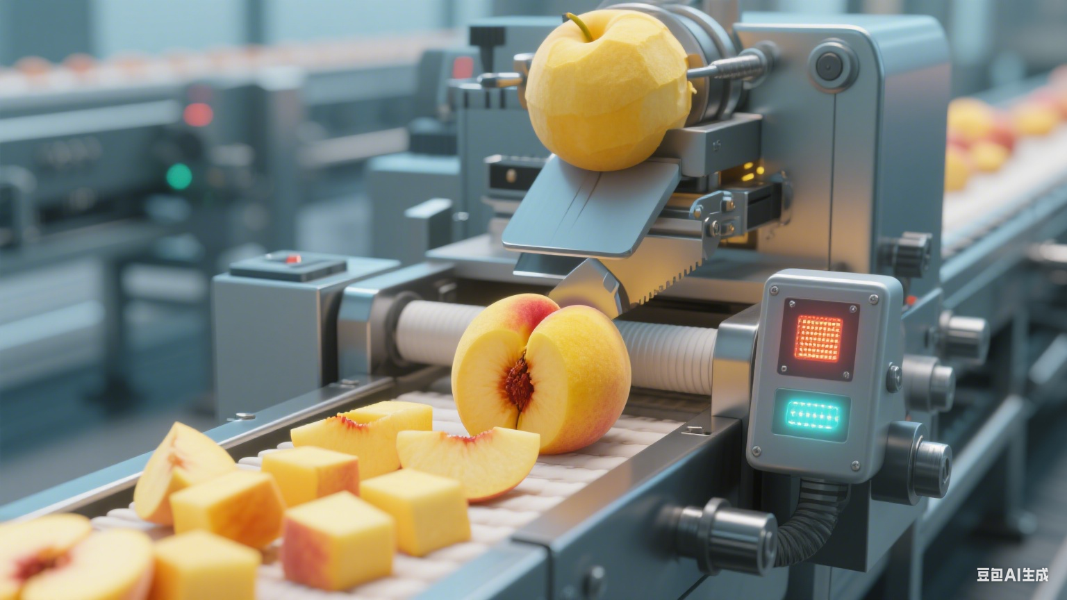 阜城漫河鎮(zhèn)預(yù)制果蔬黃桃生產(chǎn)線：從田園鮮桃到預(yù)制水果的全流程?(圖12)