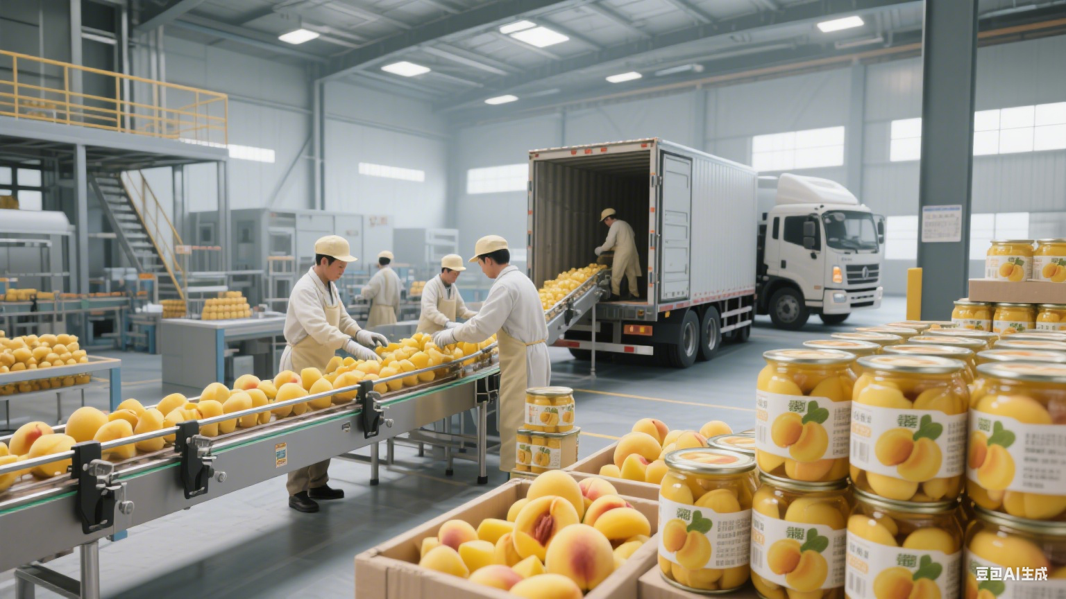 阜城漫河鎮(zhèn)預(yù)制果蔬黃桃生產(chǎn)線：從田園鮮桃到預(yù)制水果的全流程?(圖29)