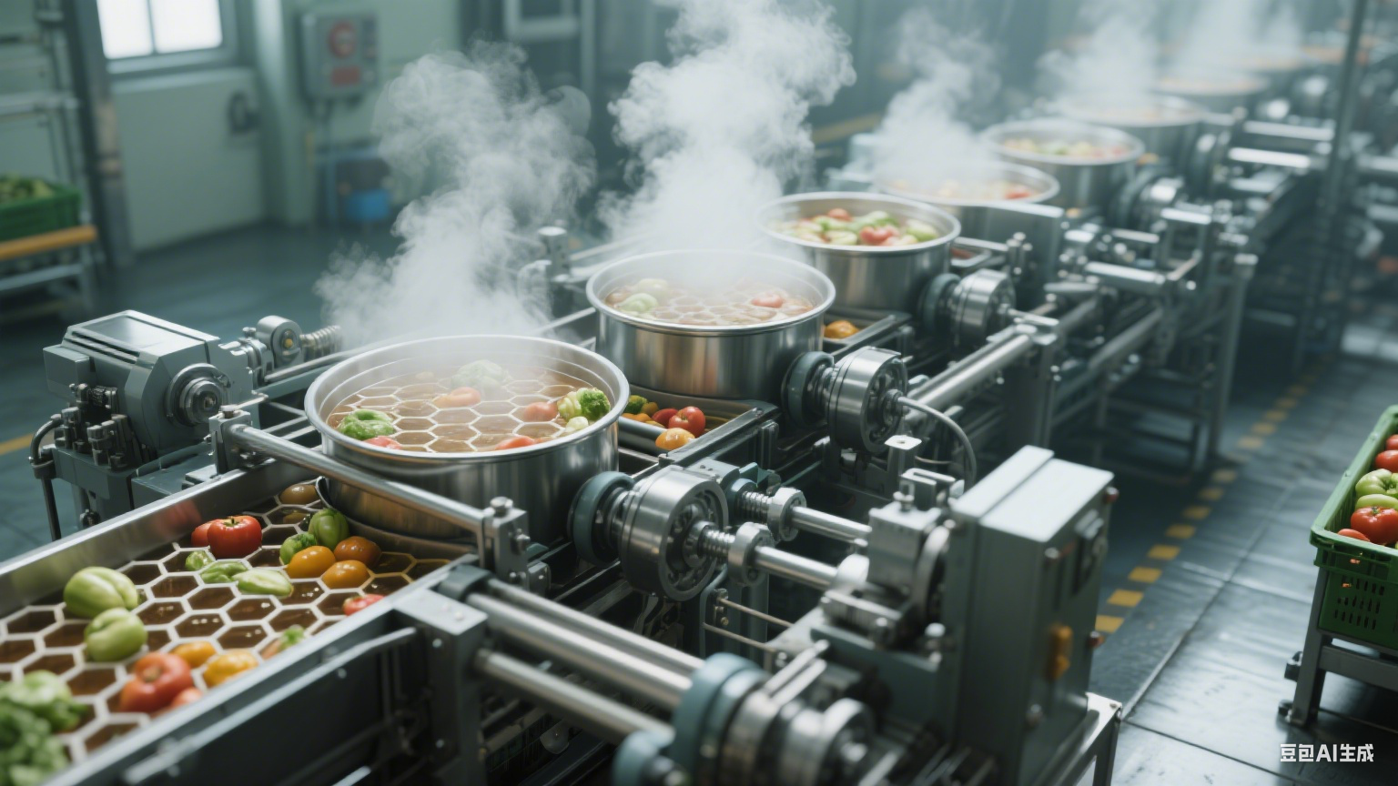 諸城的蜂窩鹵煮生產(chǎn)線在果蔬加工中起到的作用是什么？(圖13)