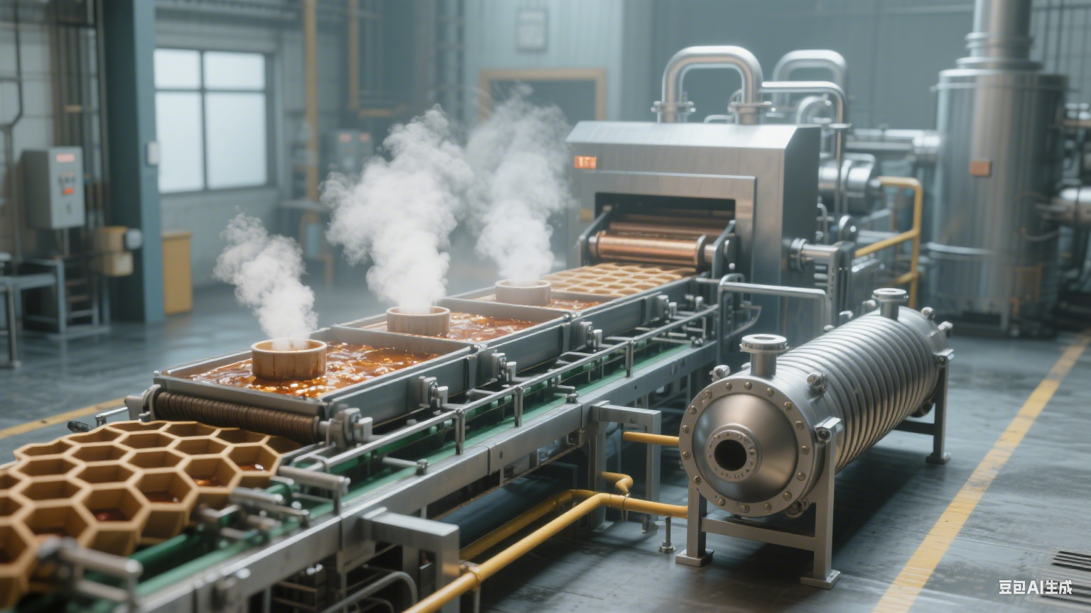 諸城的蜂窩鹵煮生產(chǎn)線在果蔬加工中起到的作用是什么？(圖15)