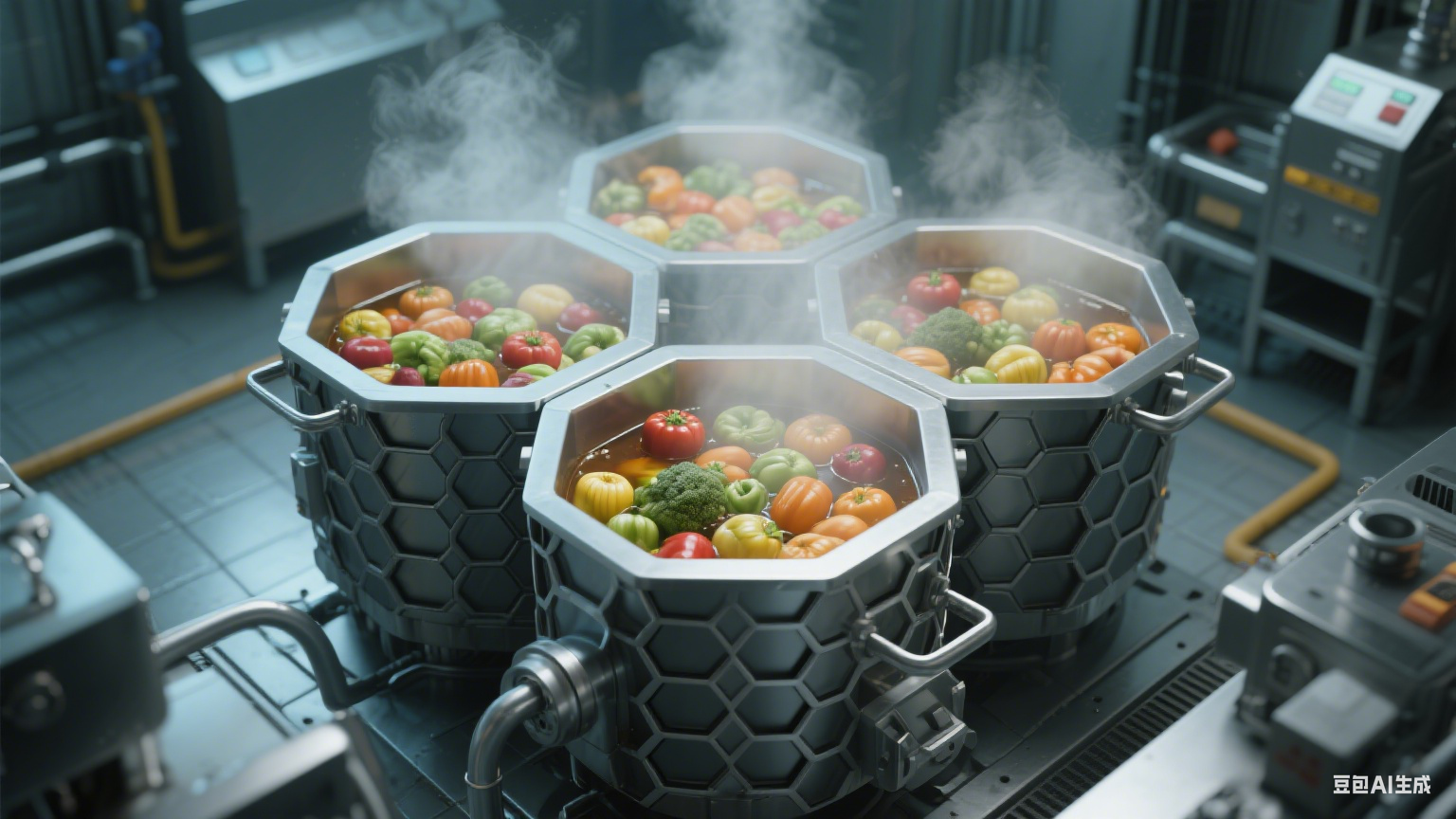 諸城的蜂窩鹵煮生產(chǎn)線在果蔬加工中起到的作用是什么？(圖16)