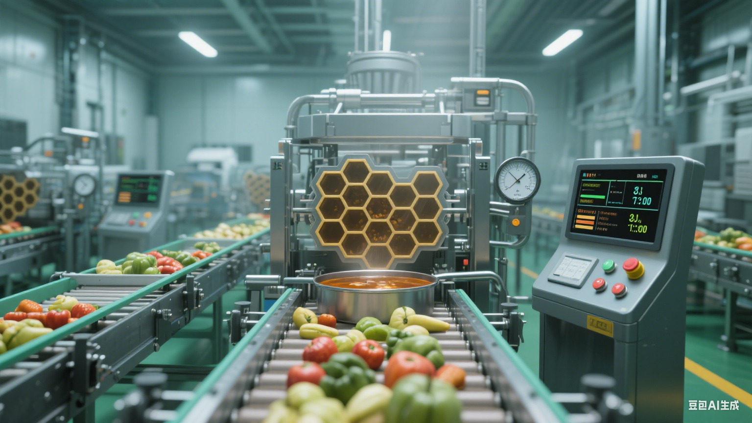 諸城的蜂窩鹵煮生產(chǎn)線在果蔬加工中起到的作用是什么？(圖26)