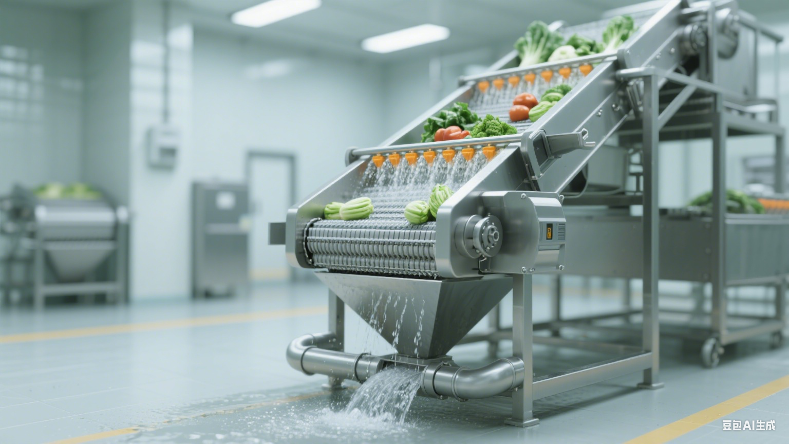日處理 50 噸全自動無人蔬菜工廠清洗線設備配置方案(圖7)