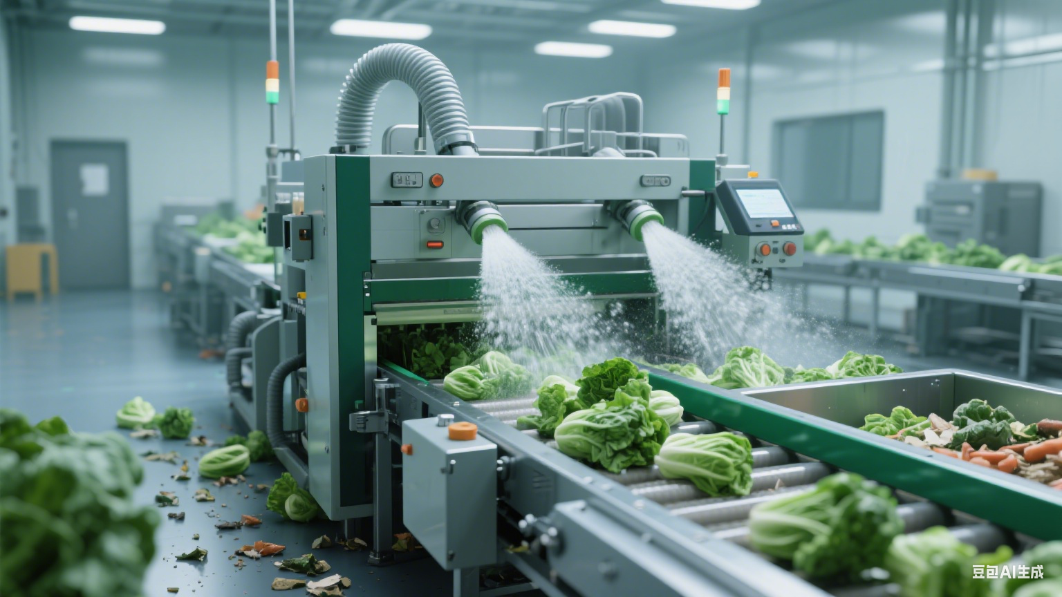 日處理 50 噸全自動無人蔬菜工廠清洗線設備配置方案(圖3)