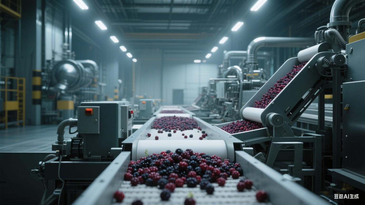 藍(lán)莓樹莓草莓加工生產(chǎn)線：濃縮汁與果醬加工工藝(圖2)