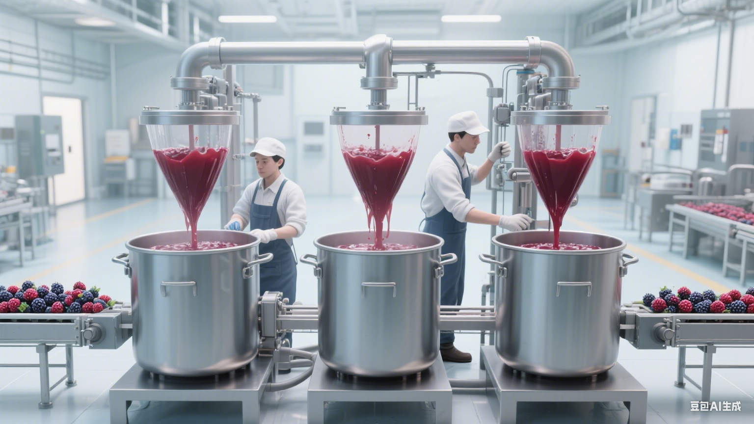 藍(lán)莓樹莓草莓加工生產(chǎn)線：濃縮汁與果醬加工工藝(圖4)