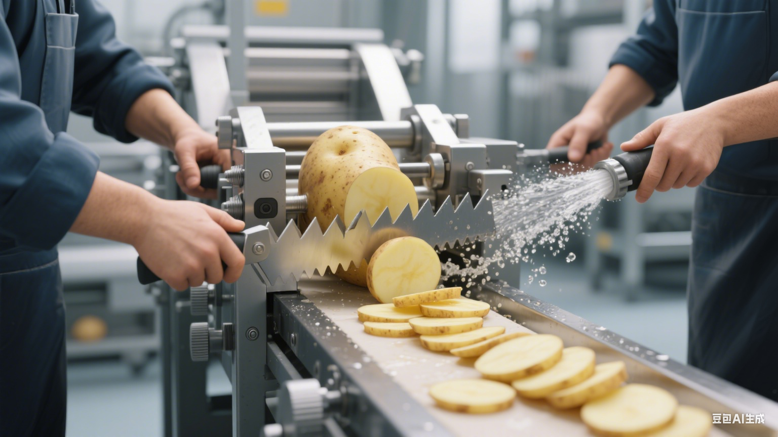 脆嫩鎖鮮密鑰：馬鈴薯片漂燙機(jī)生產(chǎn)線的匠心工藝與原理解析(圖2)
