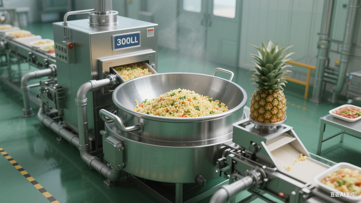 預(yù)制菜菠蘿炒飯生產(chǎn)線單次制作量解析：構(gòu)建 “設(shè)備協(xié)同 + 工藝適配” 的量化生產(chǎn)(圖4)