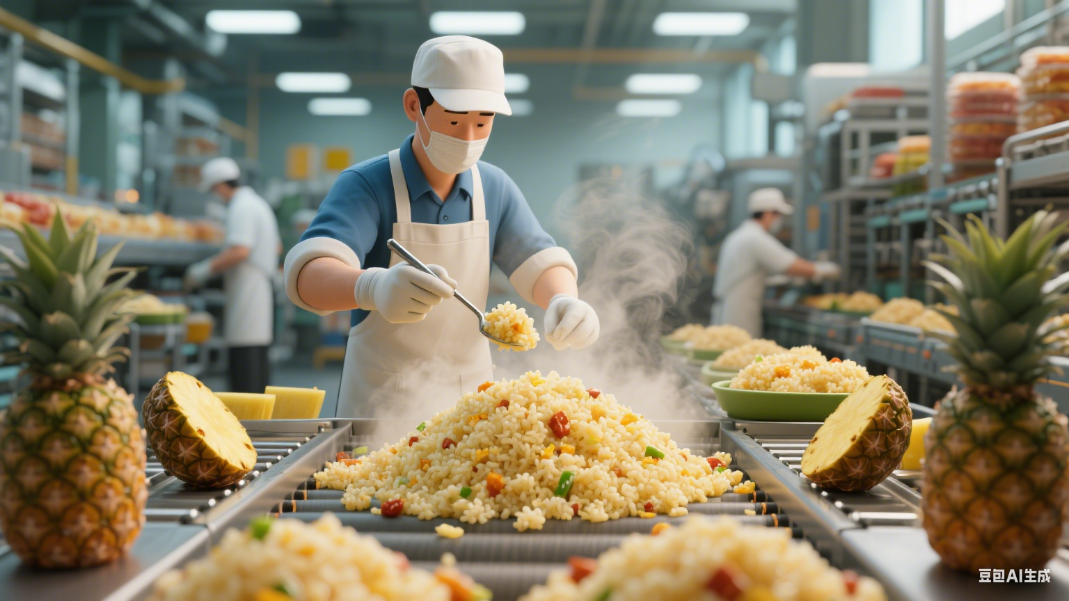 預(yù)制菜菠蘿炒飯生產(chǎn)線單次制作量解析：構(gòu)建 “設(shè)備協(xié)同 + 工藝適配” 的量化生產(chǎn)(圖8)