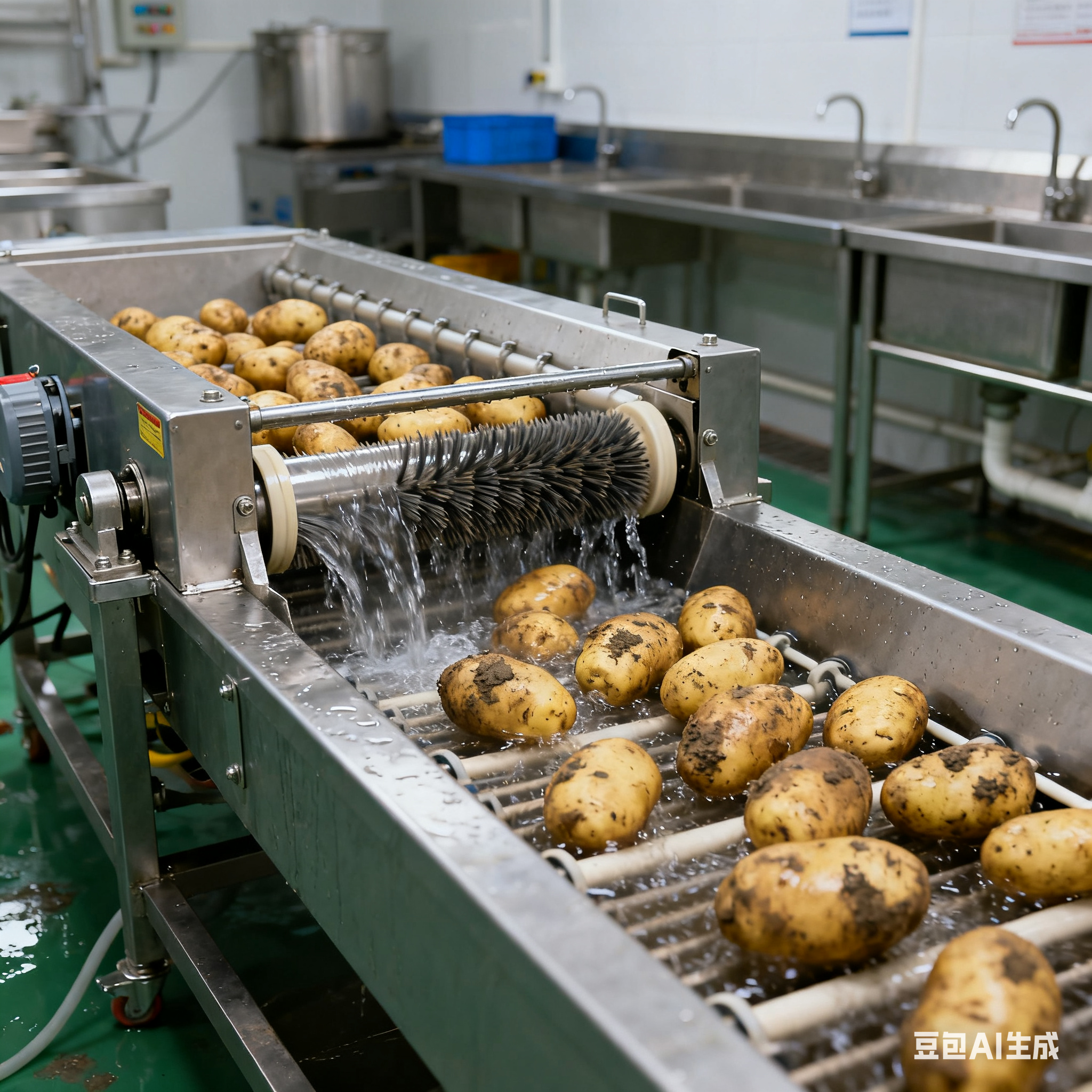 果蔬蘑菇土豆小型清洗機(jī)流水線，怎樣適配小批量加工？(圖1)