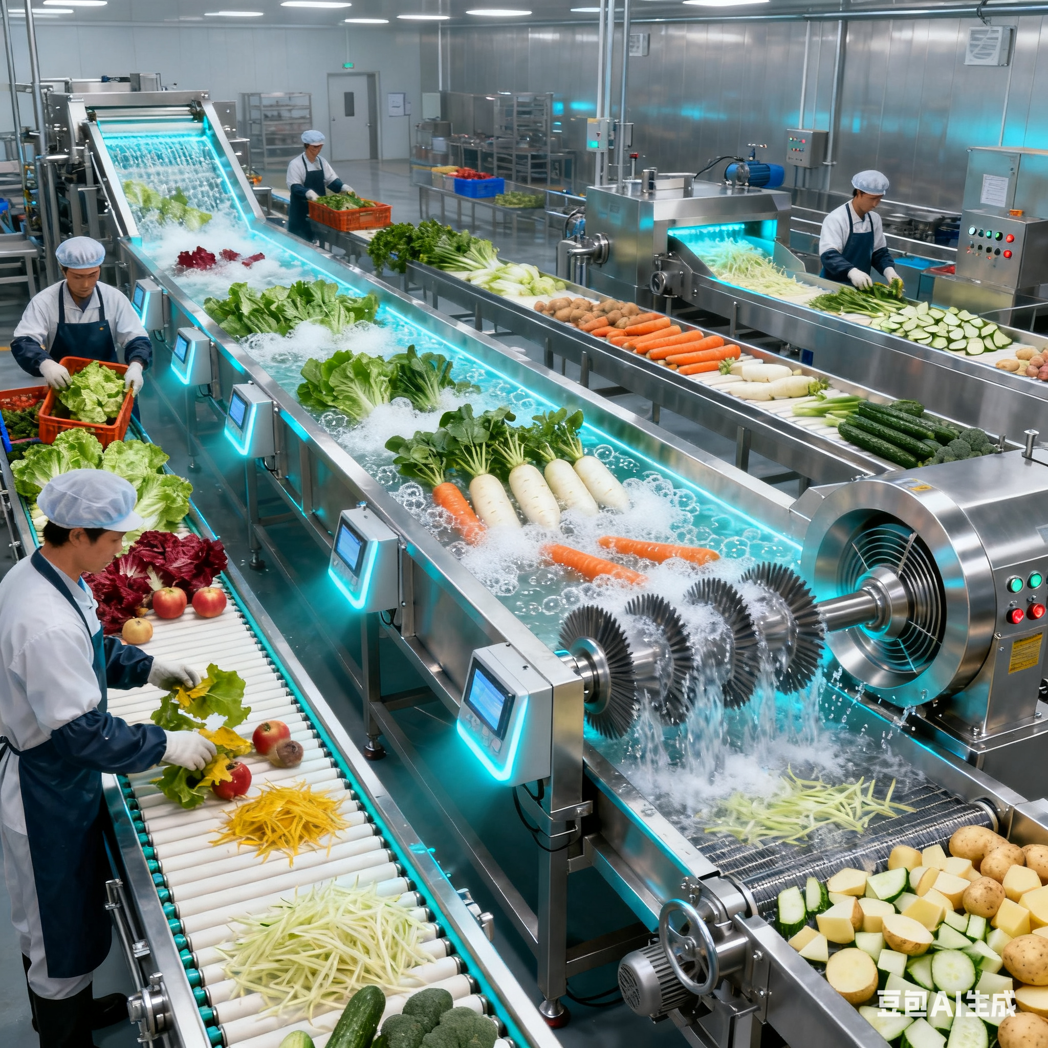 多功能凈菜加工設(shè)備流水線，如何兼顧多樣加工需求？(圖2)