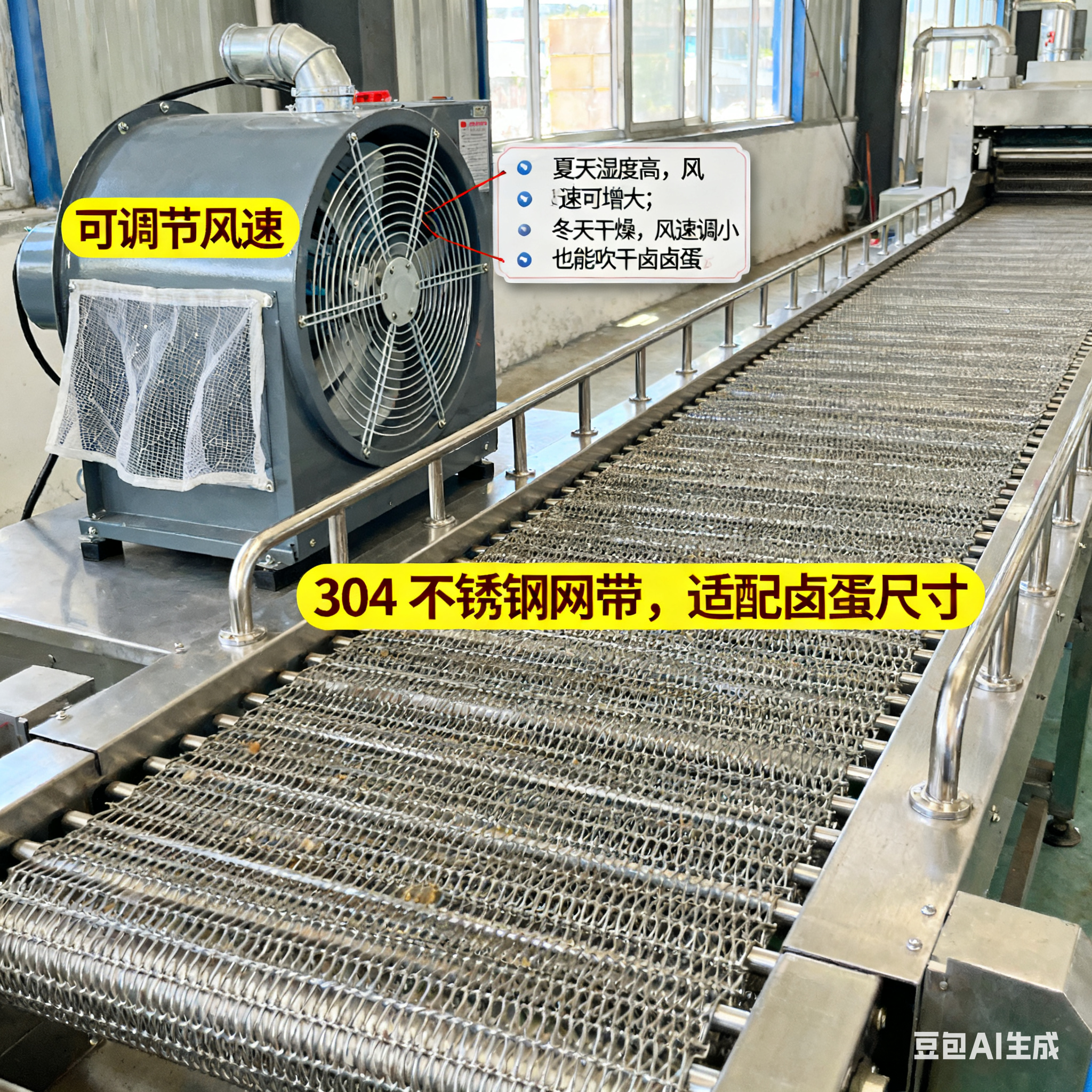 鹵蛋外包裝風干機生產(chǎn)線，該怎么選才適配？(圖4)