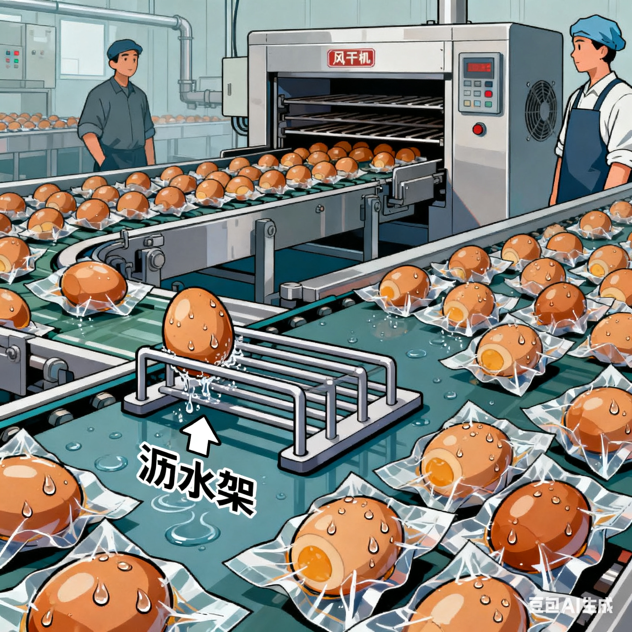 鹵蛋外包裝風干機生產(chǎn)線，該怎么選才適配？(圖5)