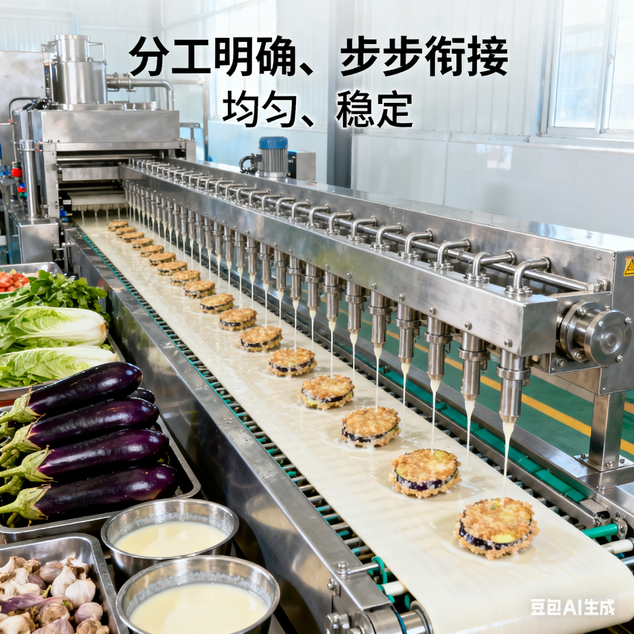 茄盒掛漿機生產(chǎn)線，生產(chǎn)流程如何走？(圖5)