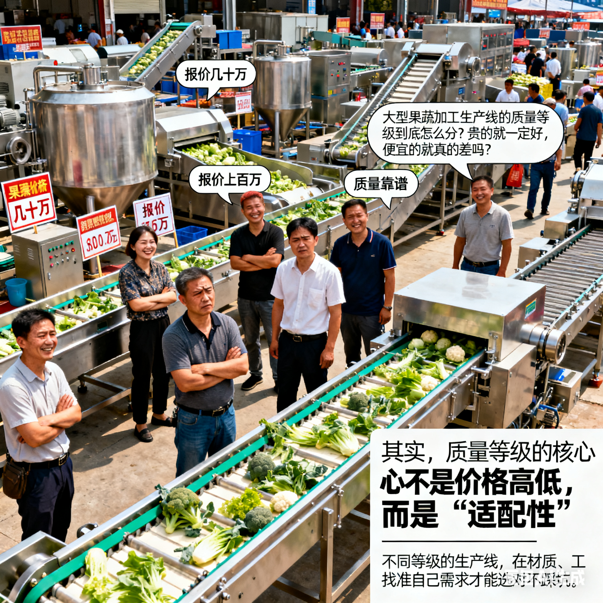 大型果蔬加工線，質(zhì)量等級怎么選不踩坑？(圖1)