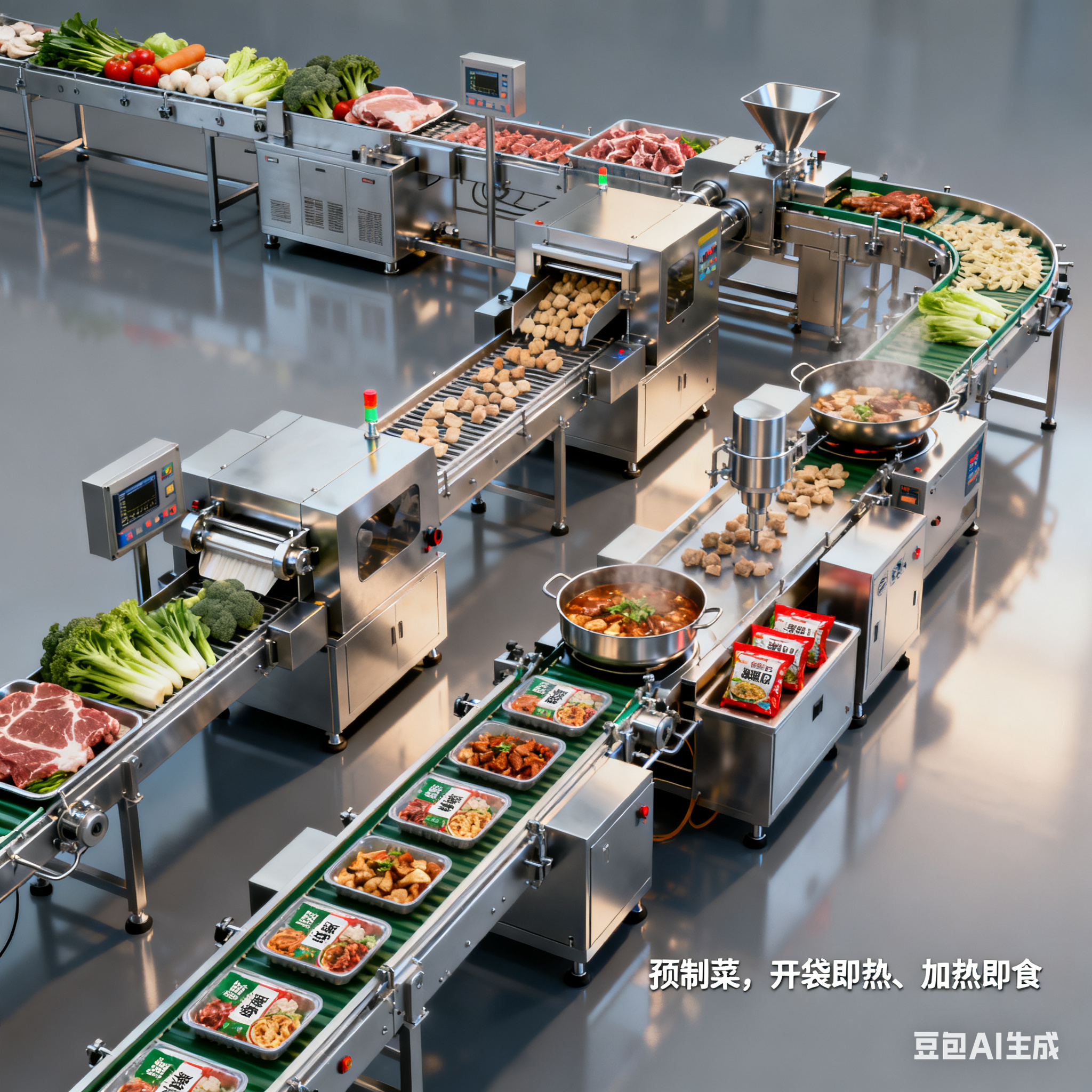 預(yù)制菜加工生產(chǎn)線設(shè)備，都有啥用途？(圖1)