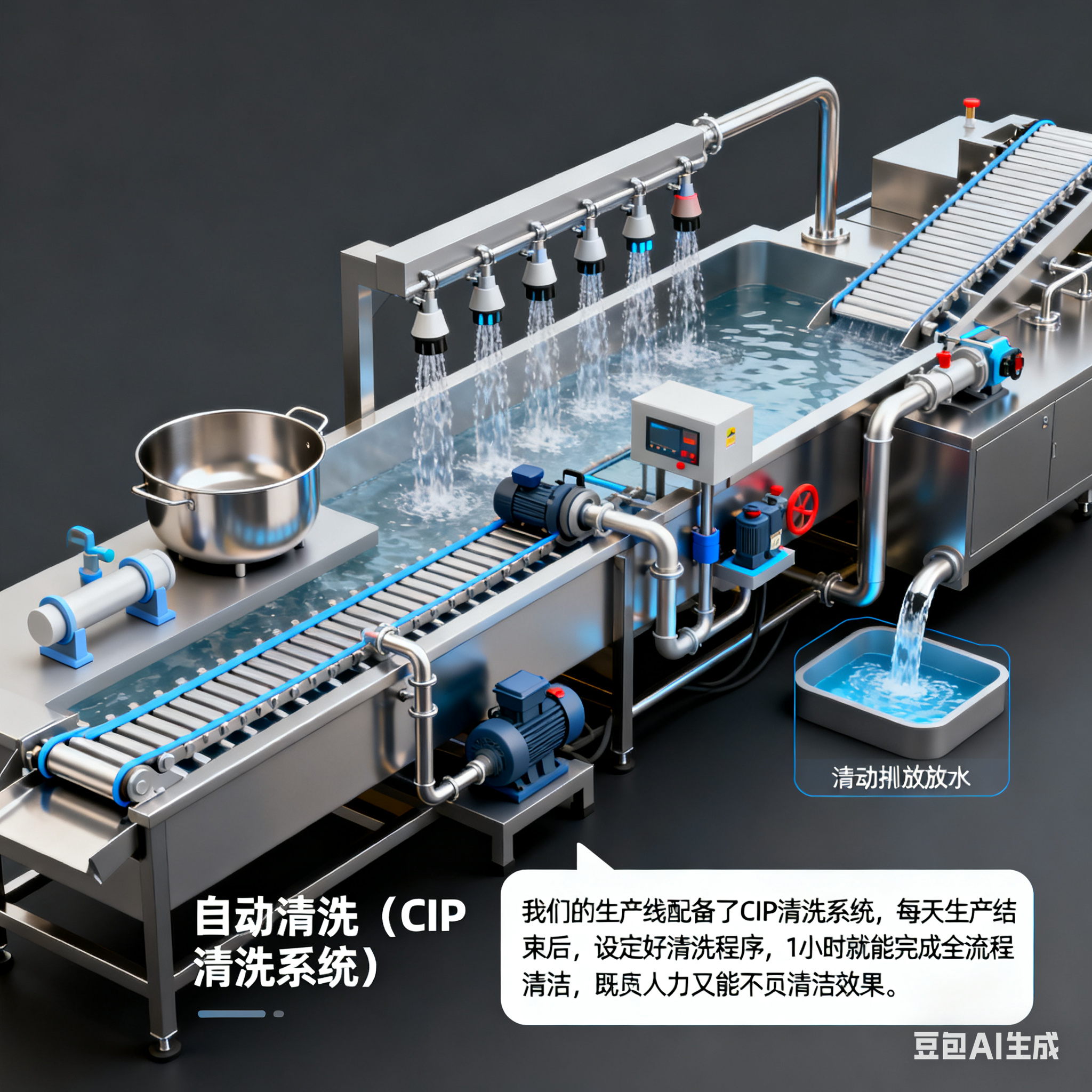 日式濃湯快速熬煮鍋生產(chǎn)線，清洗方便嗎？(圖4)