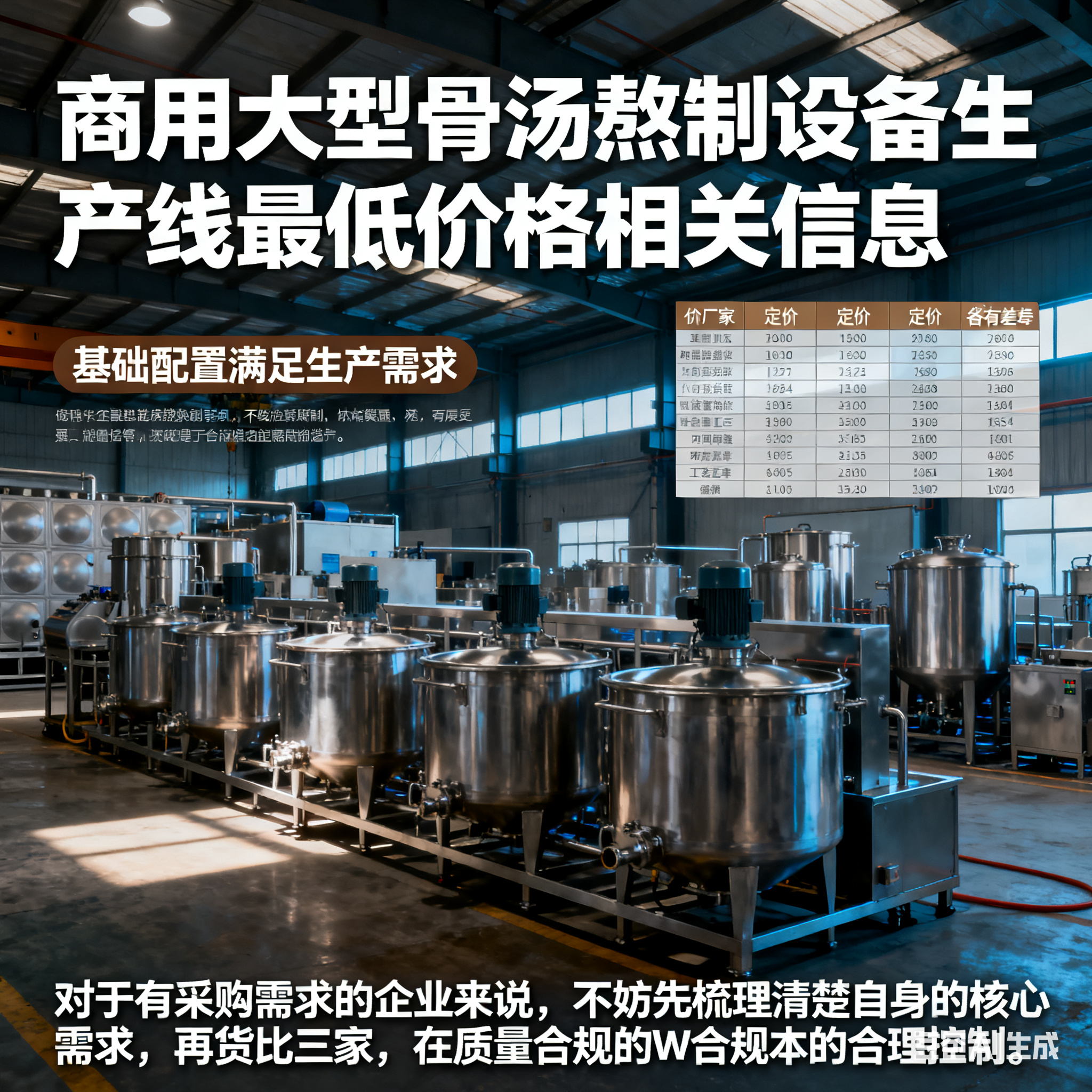 商用大型骨湯熬制設(shè)備生產(chǎn)線，最低多少錢能拿下？(圖5)