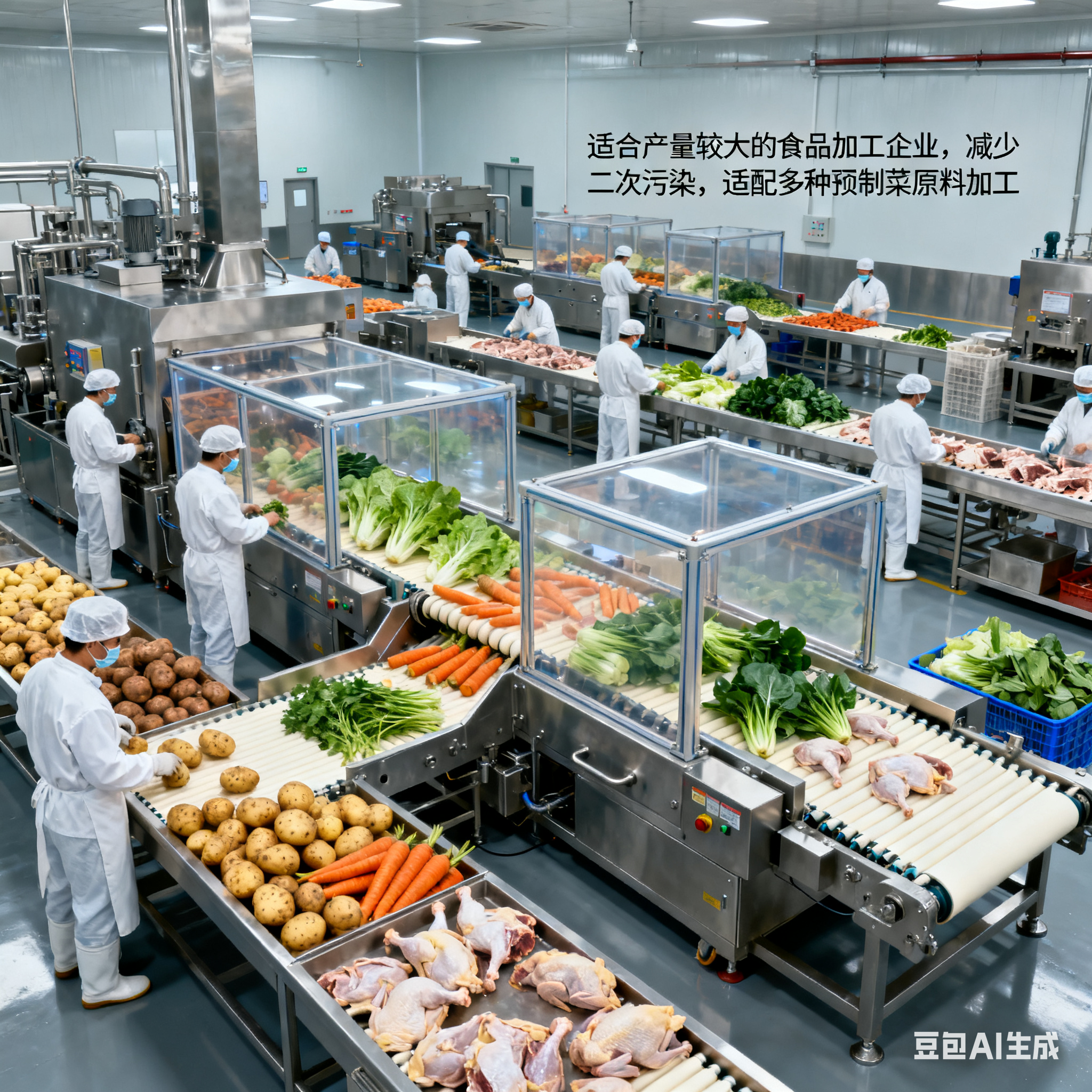 預(yù)制菜清洗漂燙冷卻流水線，有哪些實用樣式？(圖2)