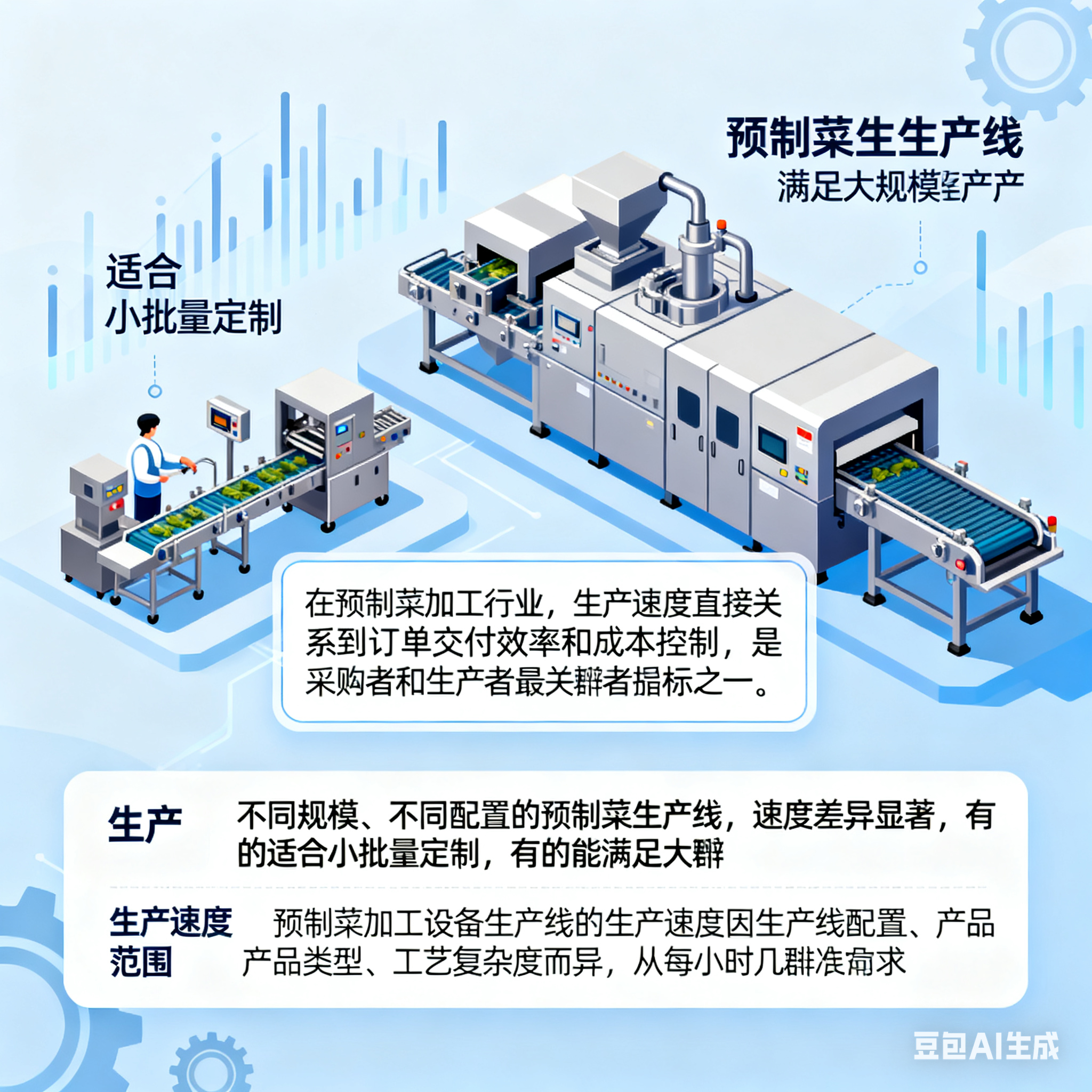 預(yù)制菜生產(chǎn)線，生產(chǎn)速度能到多少？(圖1)