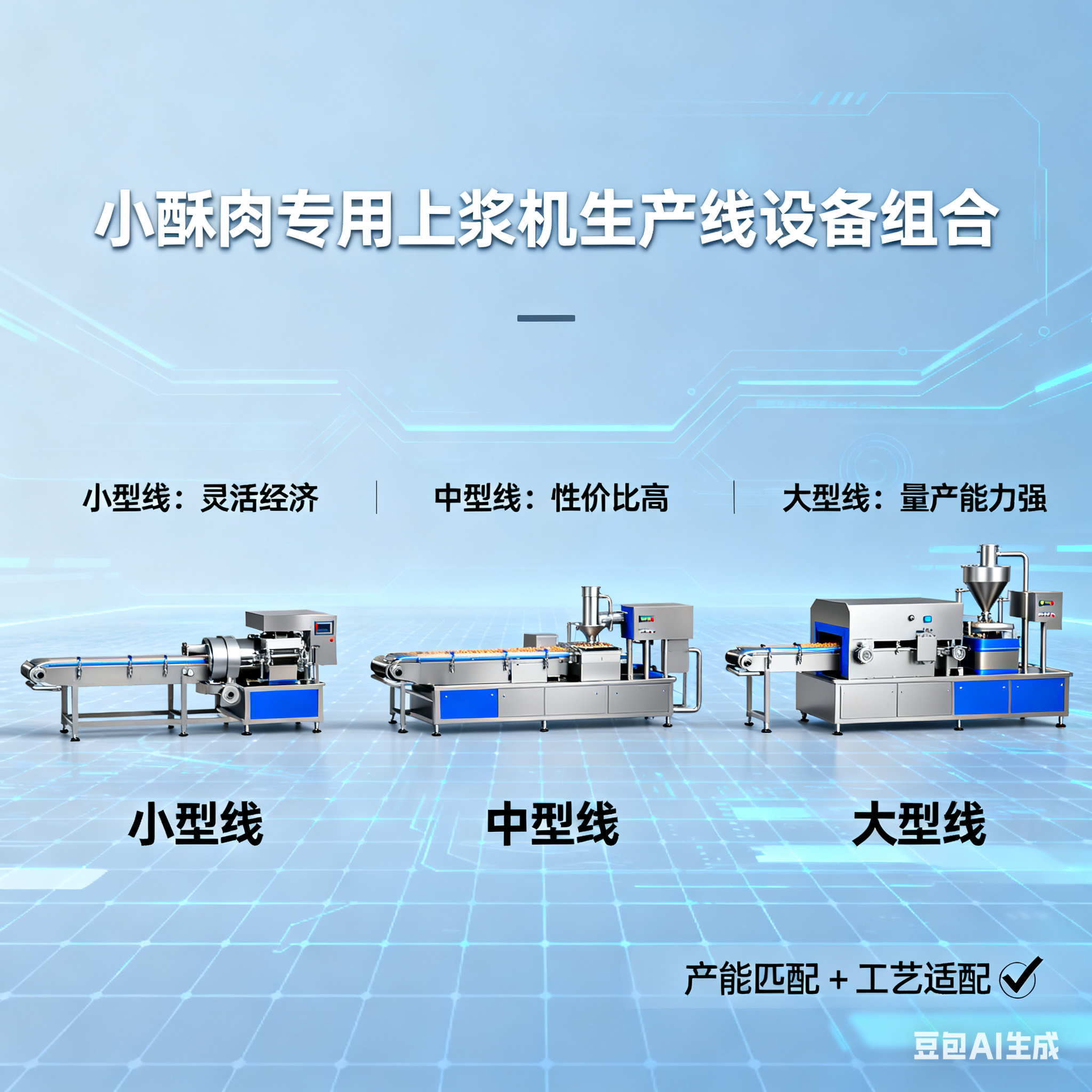 小酥肉專用上漿機生產(chǎn)線，需幾臺設備組合？(圖8)