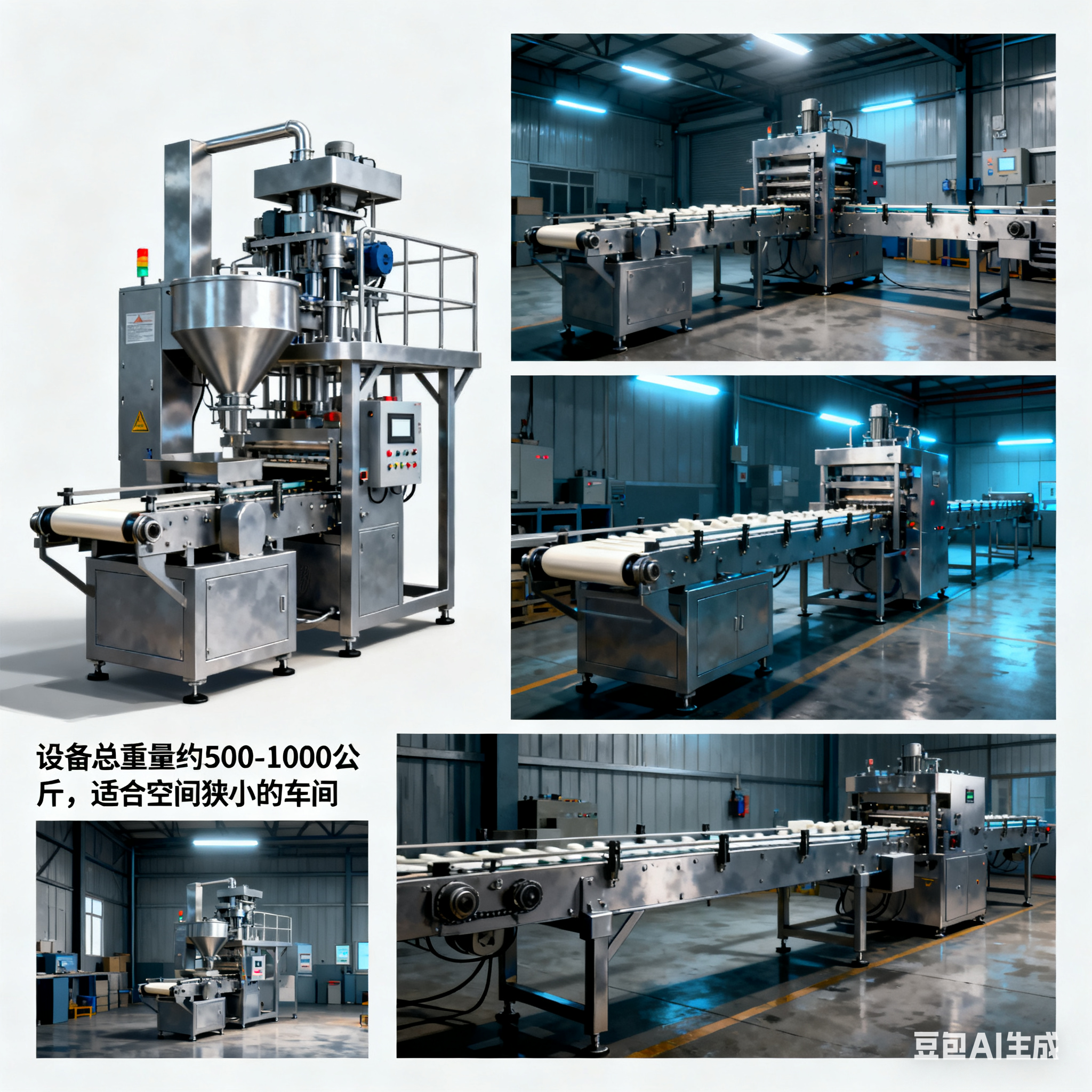 廚房速食料理包包裝機生產線，機械重量多少？(圖3)