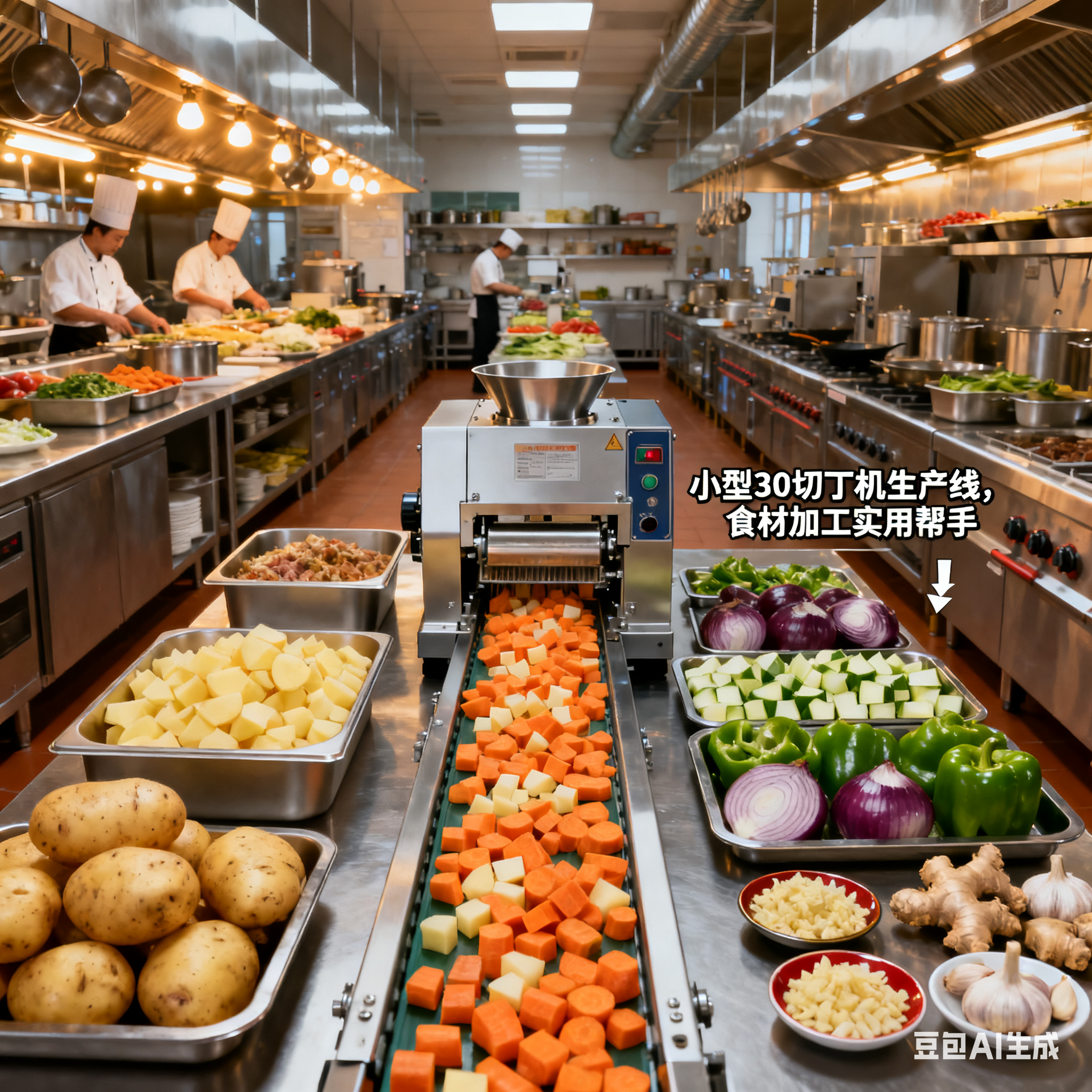 小型 350 切丁機生產(chǎn)線，能幫食材加工做些什么？(圖1)