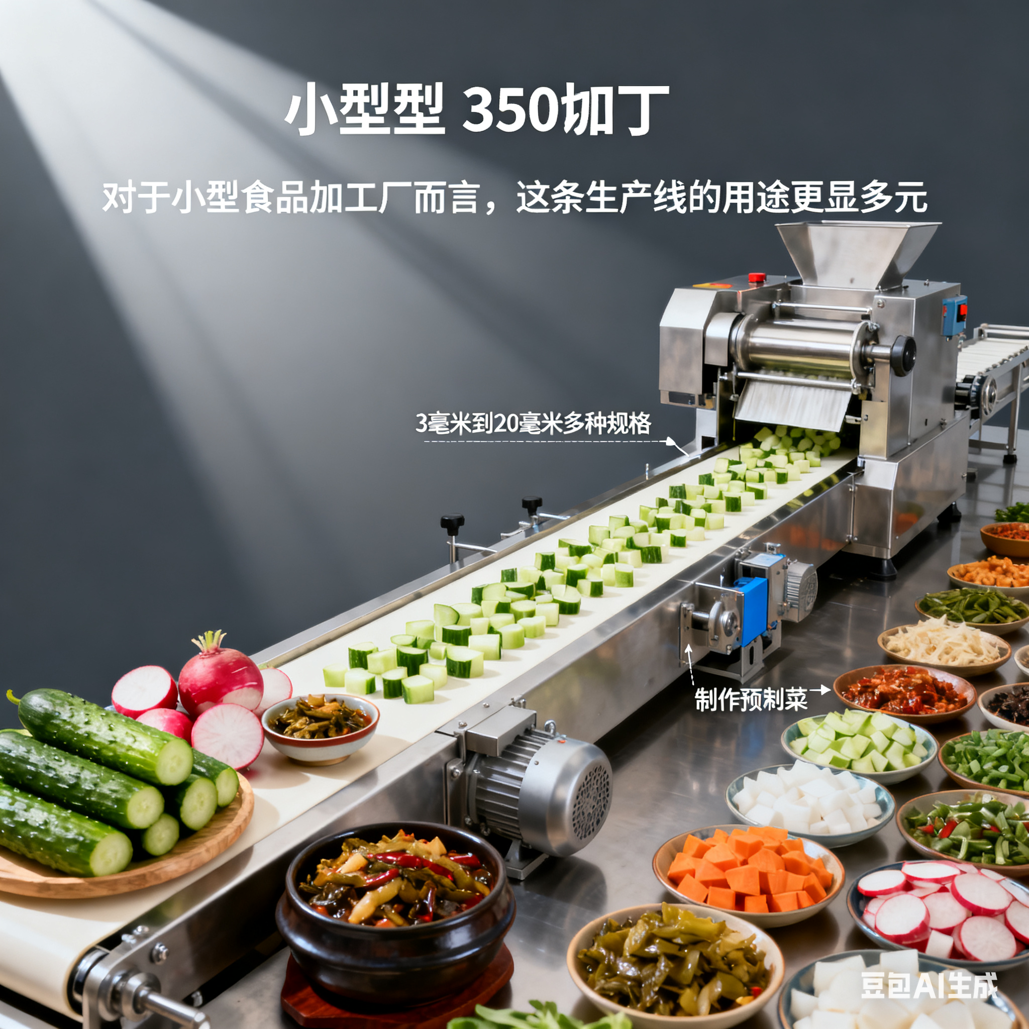 小型 350 切丁機生產(chǎn)線，能幫食材加工做些什么？(圖3)