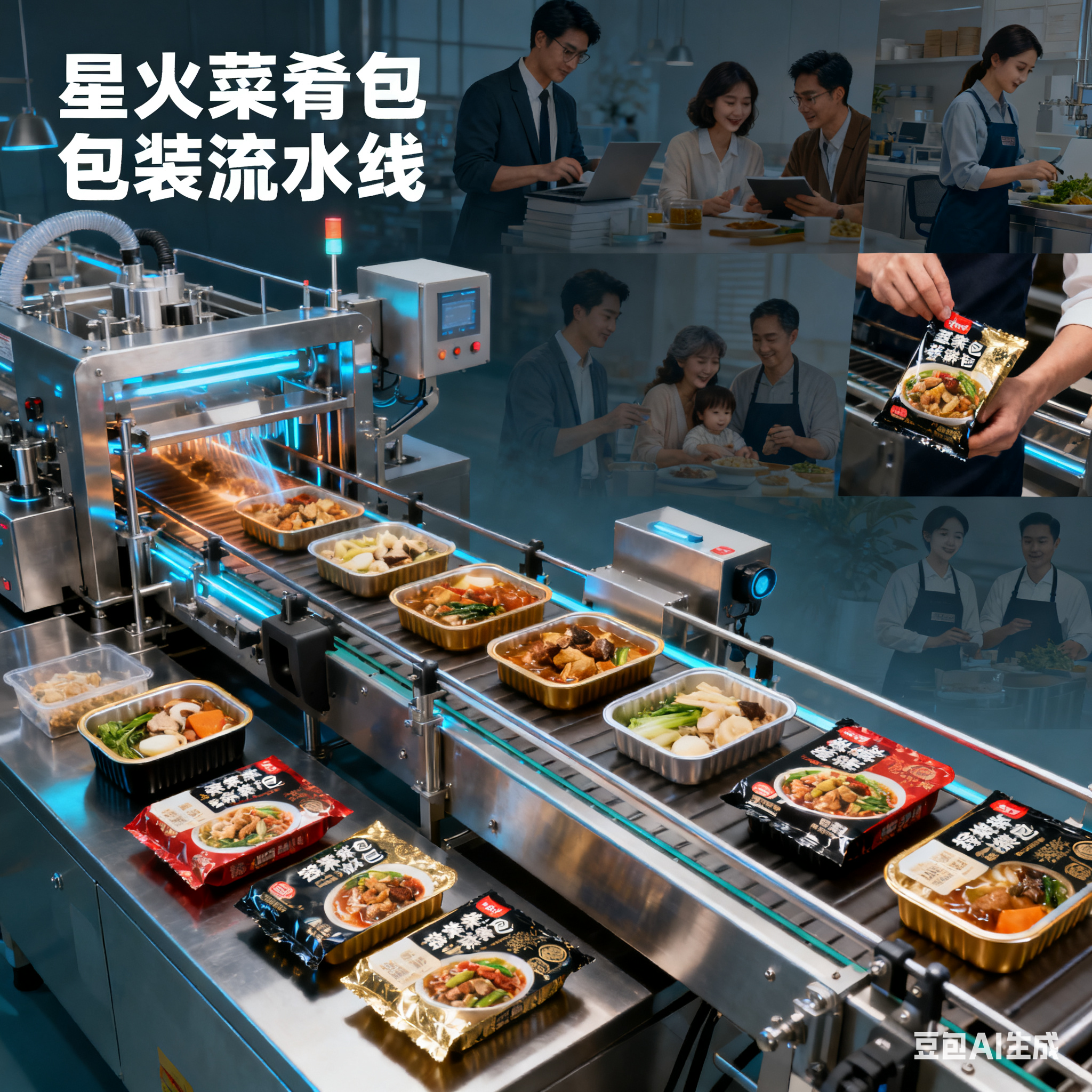 星火菜肴包包裝流水線，產(chǎn)品有多亮眼？(圖6)
