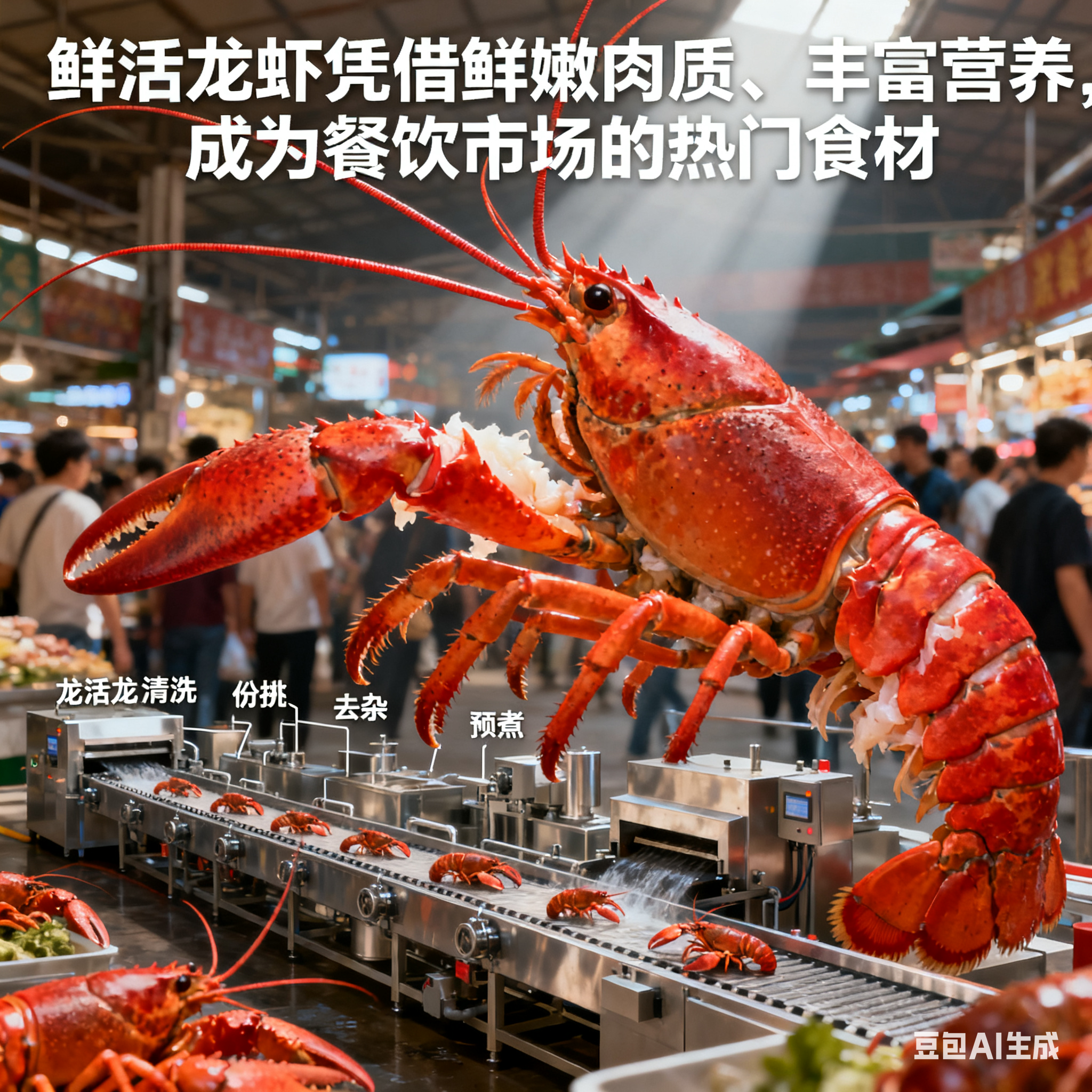 鮮活龍蝦加工流水線，運(yùn)行速度能調(diào)節(jié)嗎？(圖1)