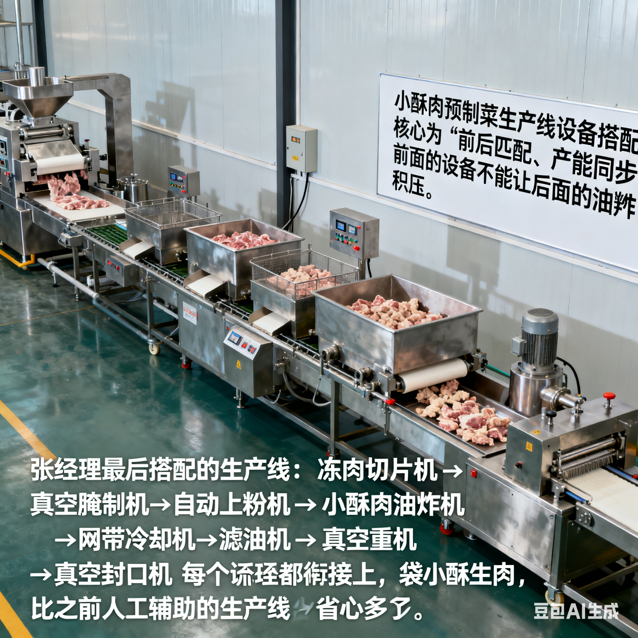 小酥肉油炸機配預制菜生產(chǎn)線，要搭哪些設備？(圖6)