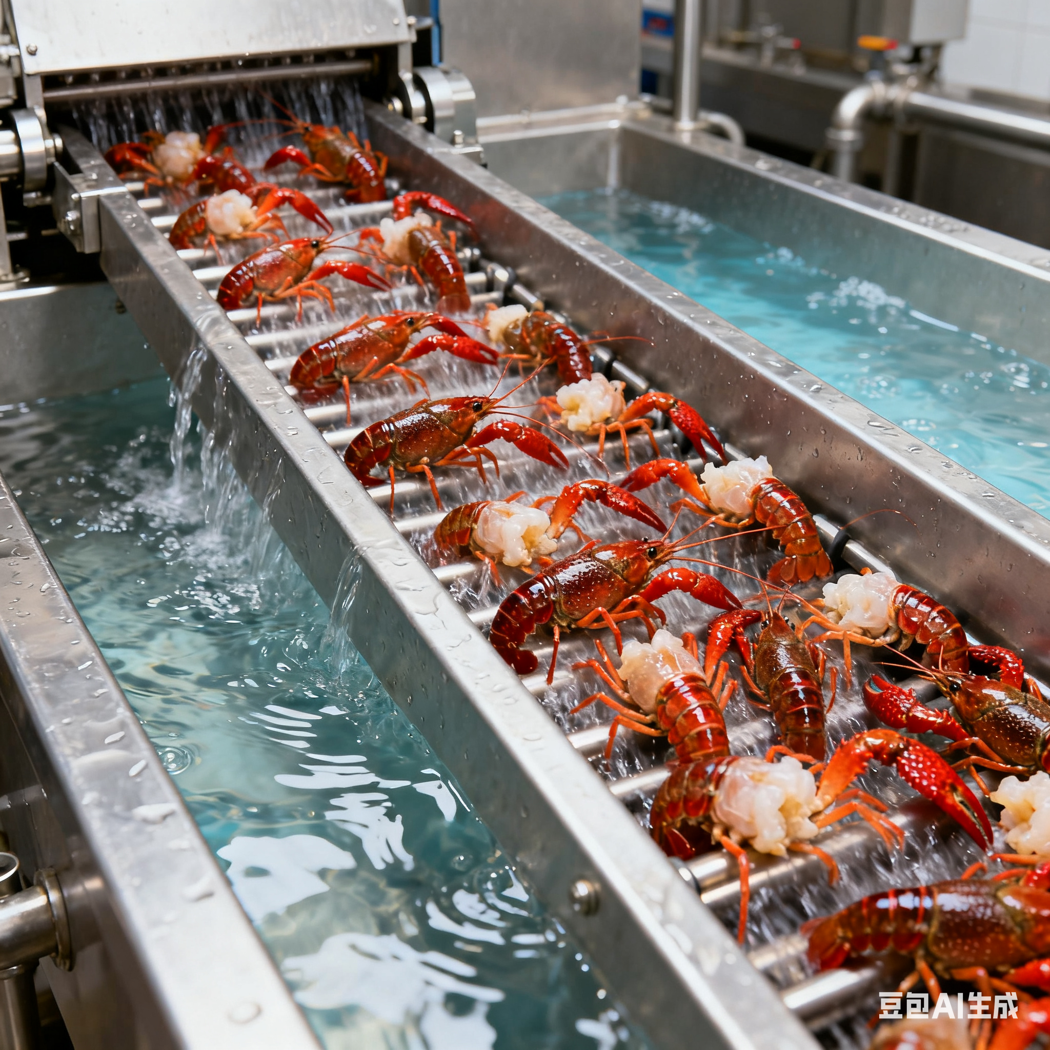 即食小龍蝦漂燙線：預(yù)制菜如何新鮮出爐？(圖3)