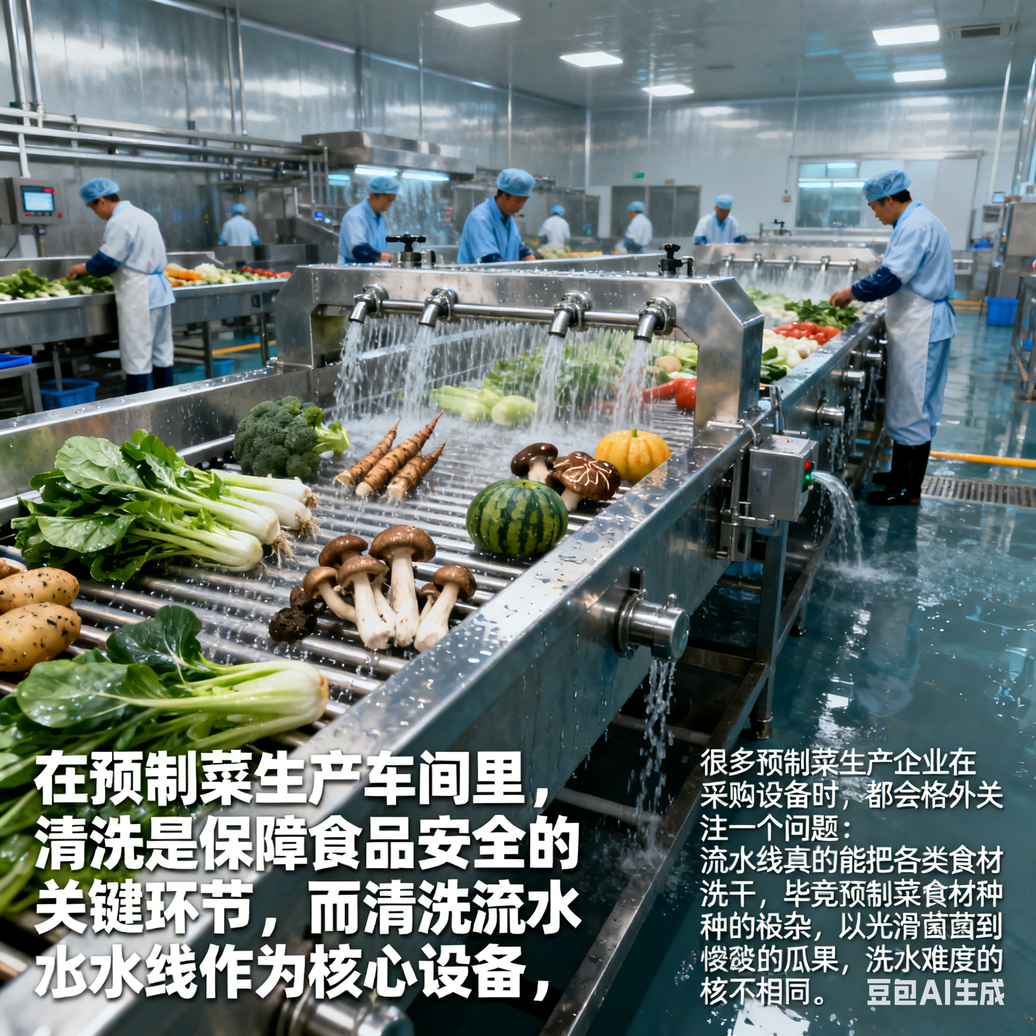 預(yù)制菜清洗流水線，食材能洗得干凈嗎？(圖1)