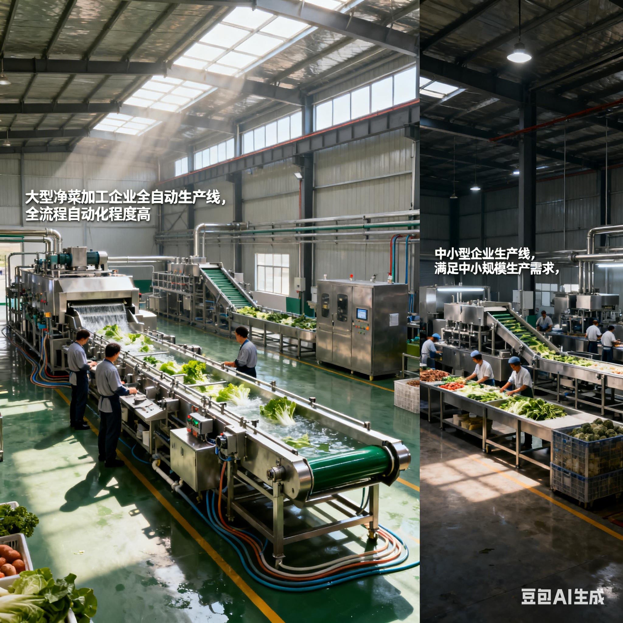 全自動葉菜凈菜生產(chǎn)線，自動化程度高嗎？(圖5)