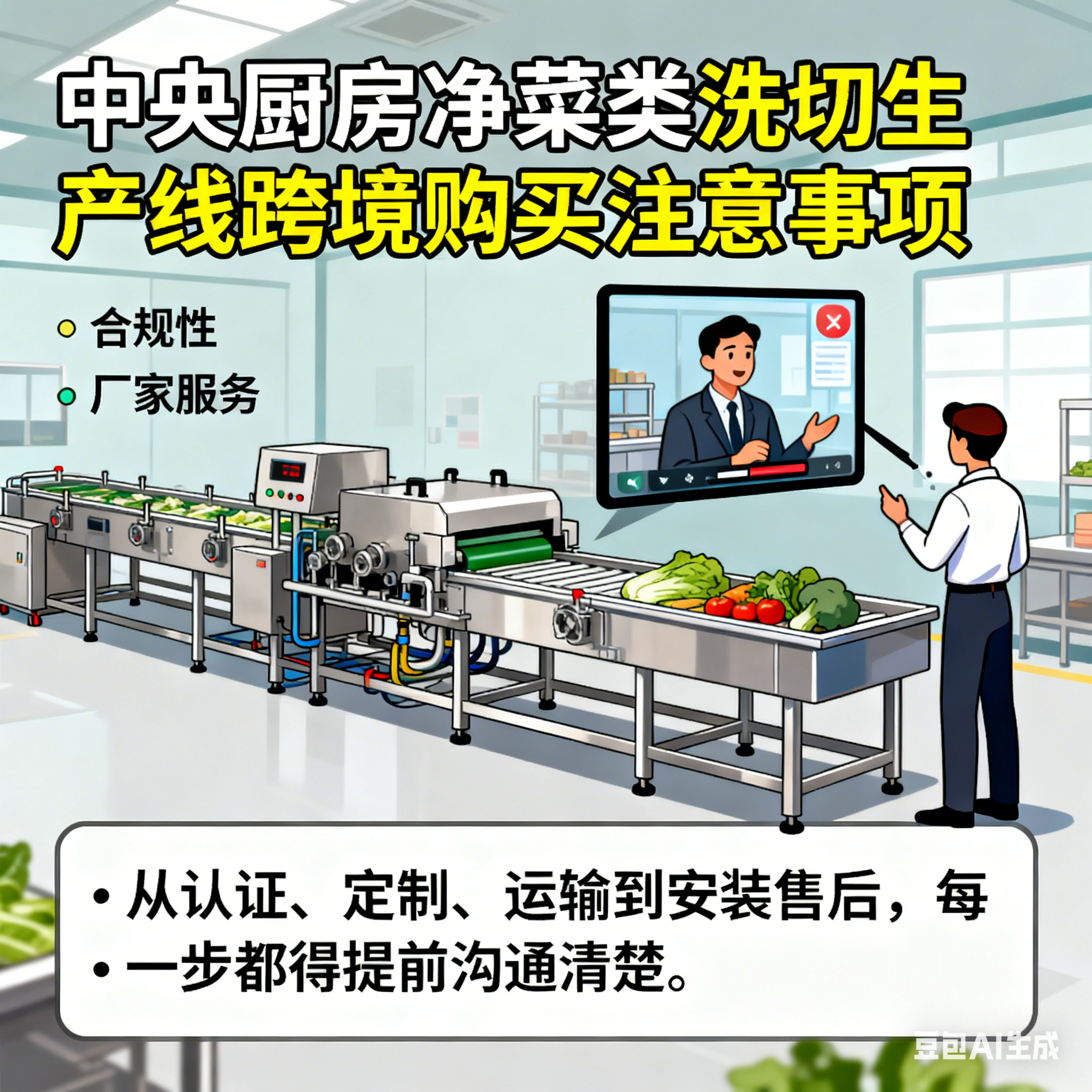 中央廚房凈菜洗切線，能跨境購買嗎？(圖5)