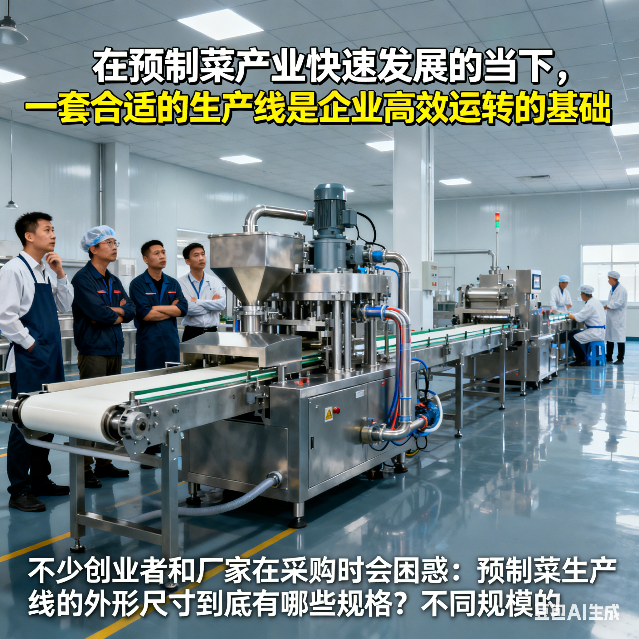 預(yù)制菜生產(chǎn)線外形有多大？適配哪種規(guī)模的廠子(圖1)