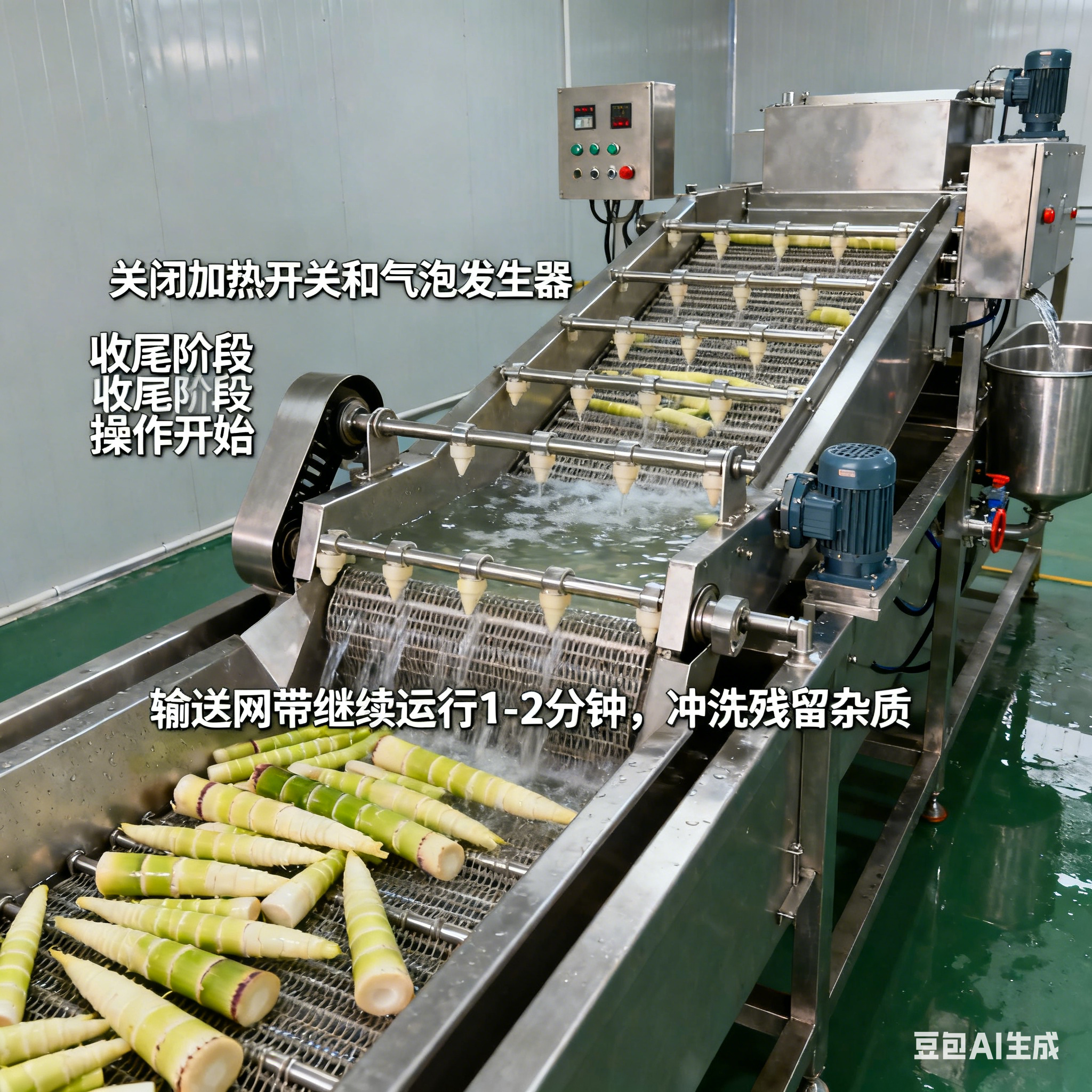 噴淋式竹筍氣泡清洗設(shè)備，操作真的簡單嗎(圖4)