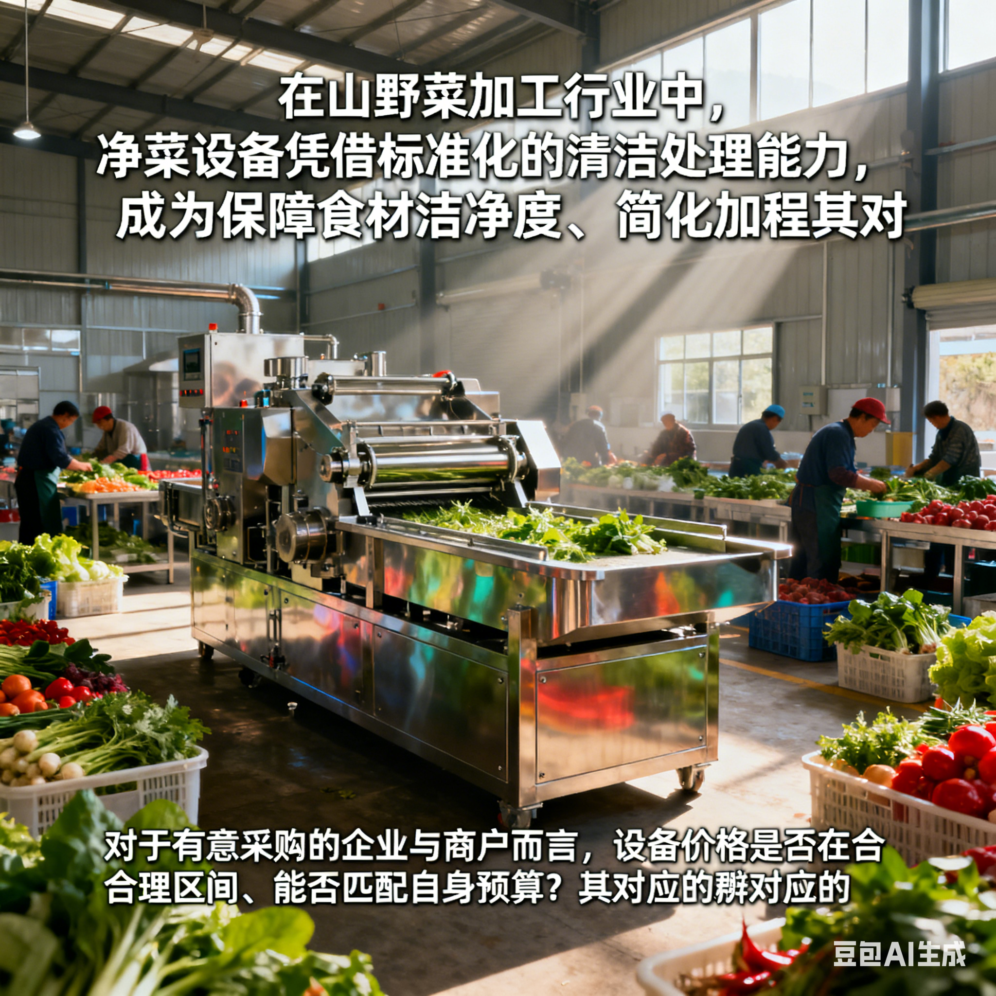 山野菜凈菜設(shè)備：價(jià)格區(qū)間如何？生產(chǎn)流程是什么？(圖1)
