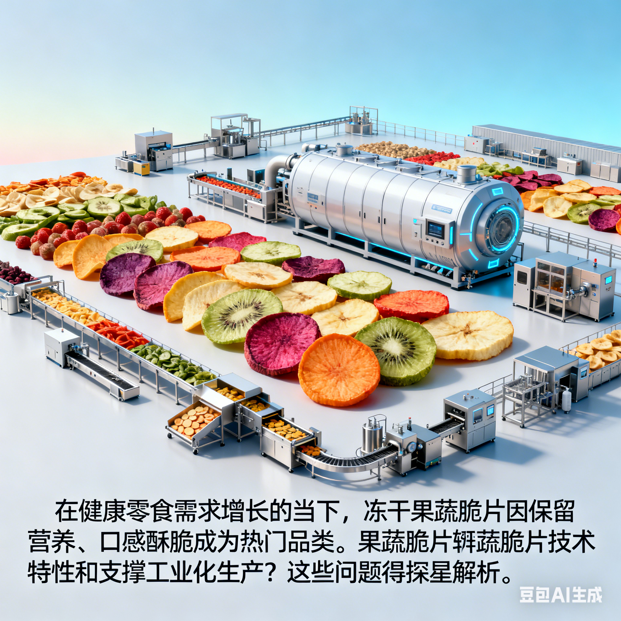 果蔬脆片凍干生產(chǎn)線，核心是大型食品凍干機嗎？(圖1)