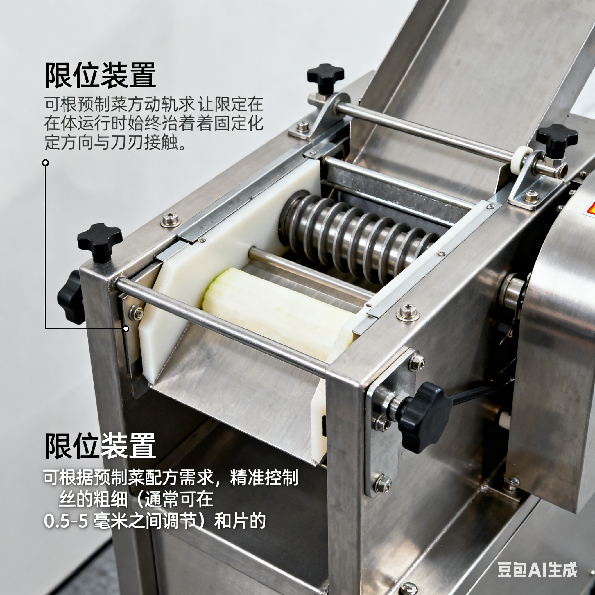 預(yù)制菜加工常用的果蔬螺旋擦絲機(jī)，原理是什么？(圖3)