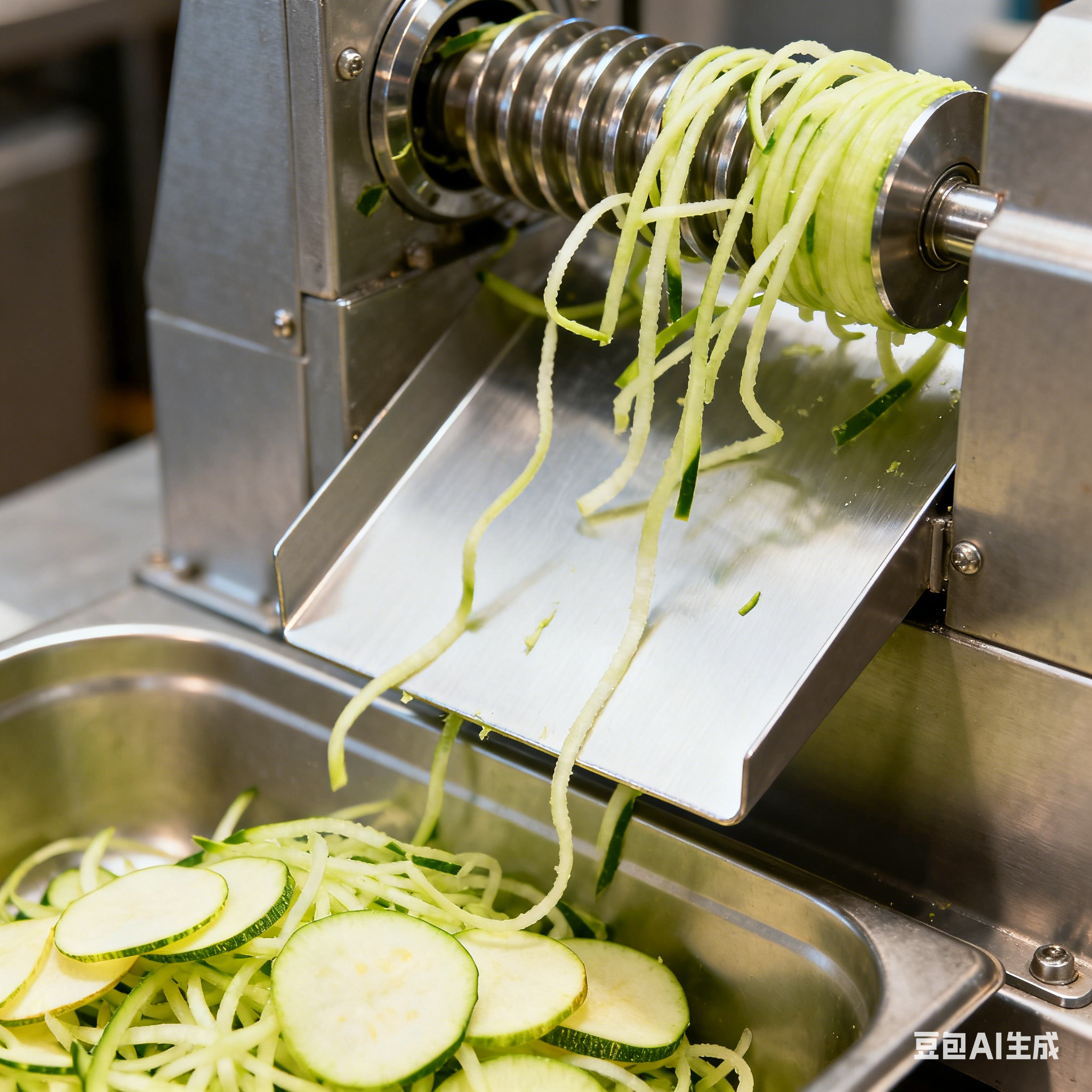 預(yù)制菜加工常用的果蔬螺旋擦絲機(jī)，原理是什么？(圖4)