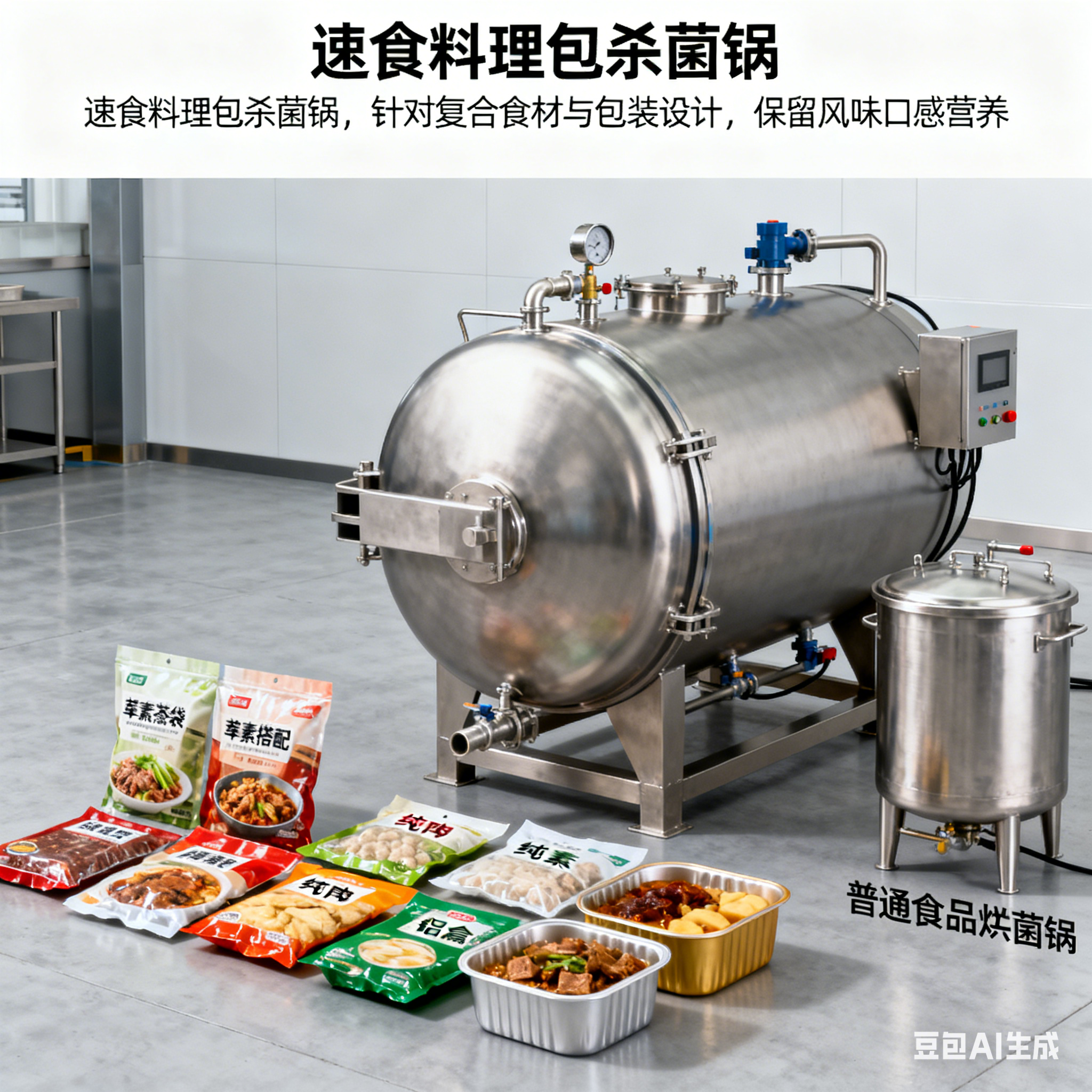 速食料理包殺菌鍋，屬于預制菜加工設備嗎？(圖2)