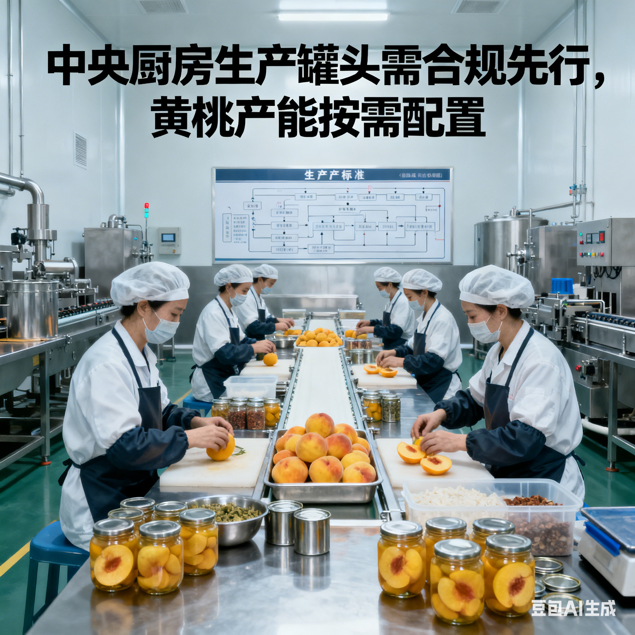 中央廚房可以生產(chǎn)罐頭嗎？一條生產(chǎn)線能產(chǎn)多少公斤黃桃？(圖9)