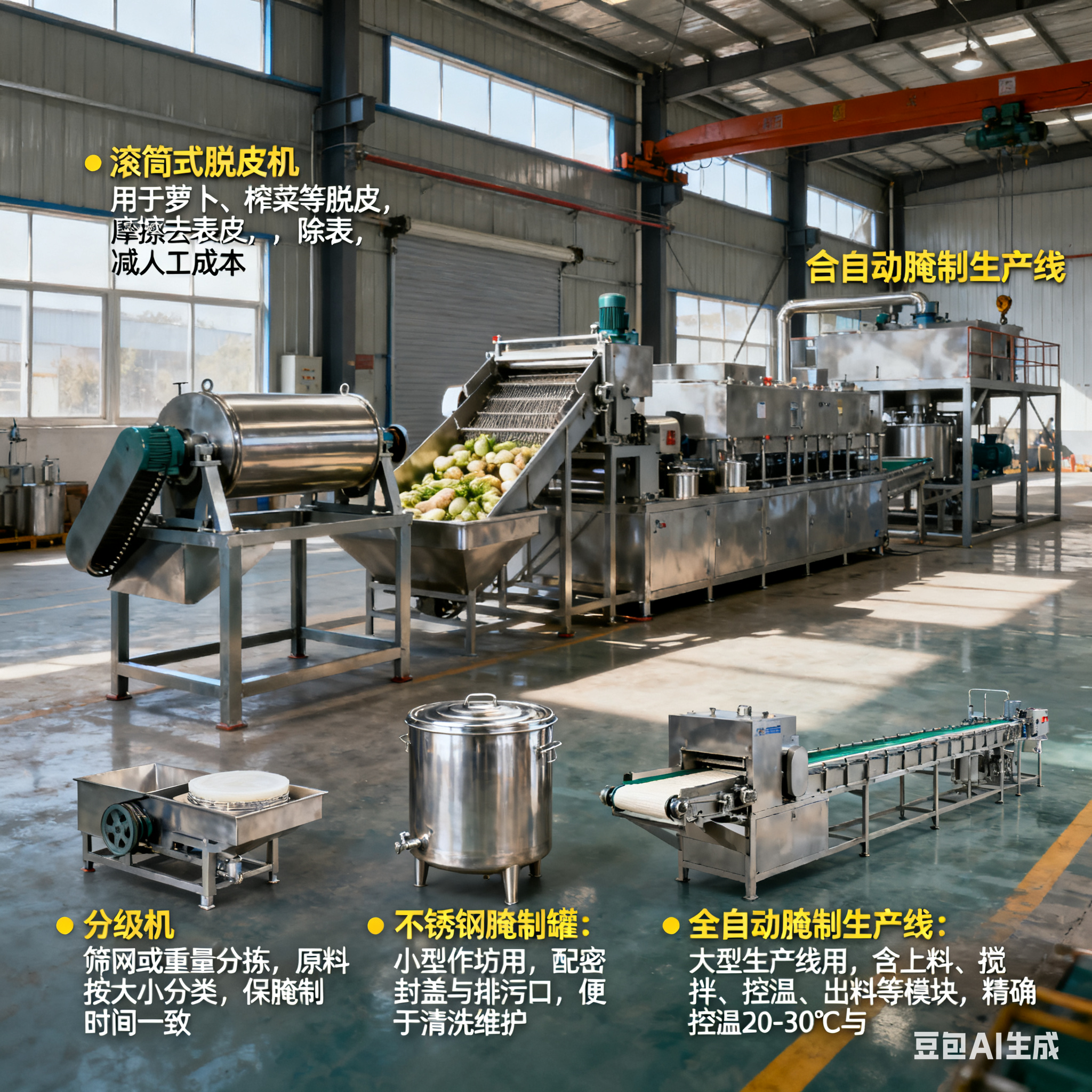 商用半成品預(yù)制菜、凈菜及醬菜加工生產(chǎn)線設(shè)備該如何選？(圖4)