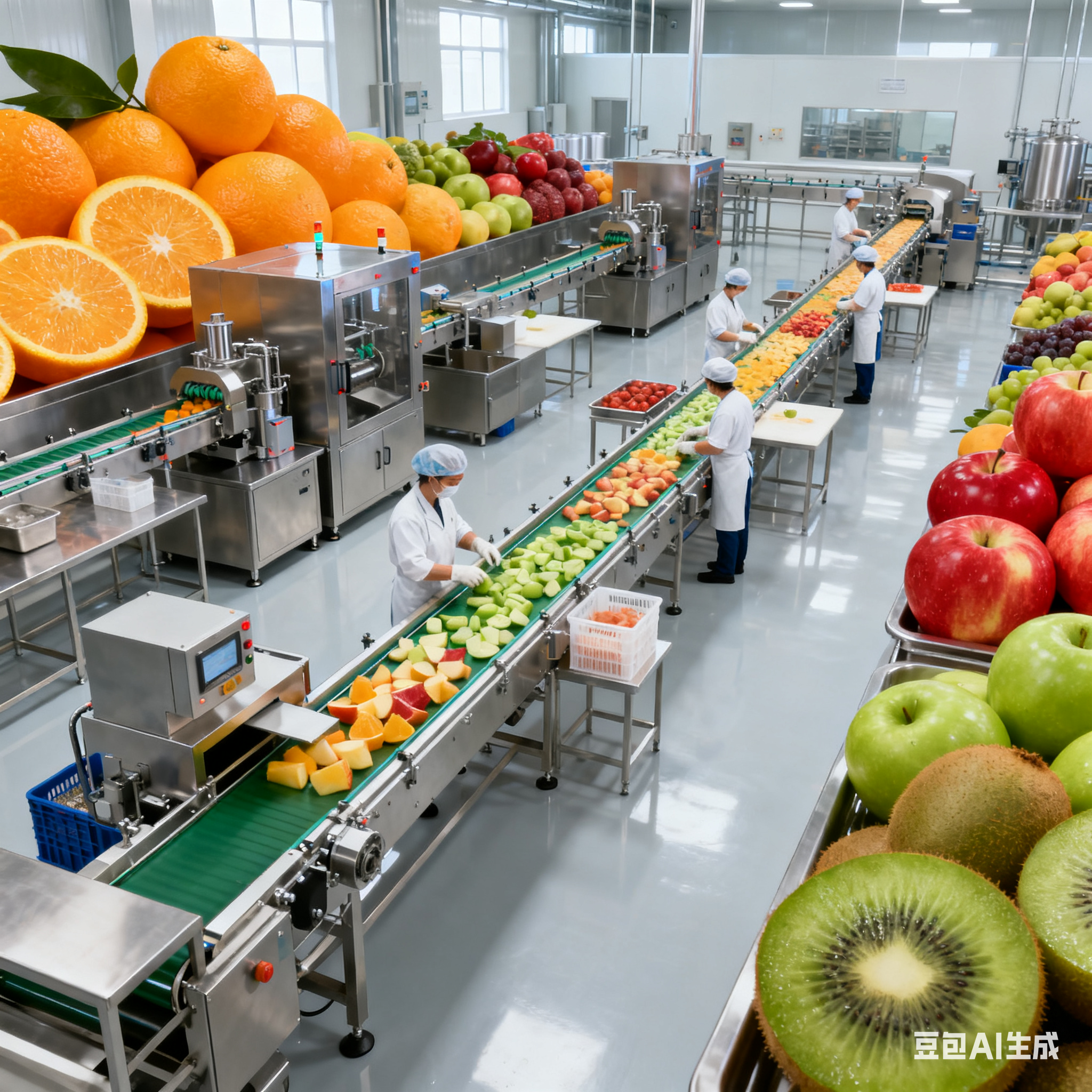 工業(yè)水果專用削皮機(jī)（蜜柚西瓜雙頭去皮機(jī)），如何適配中央廚房預(yù)制菜生產(chǎn)線？(圖4)