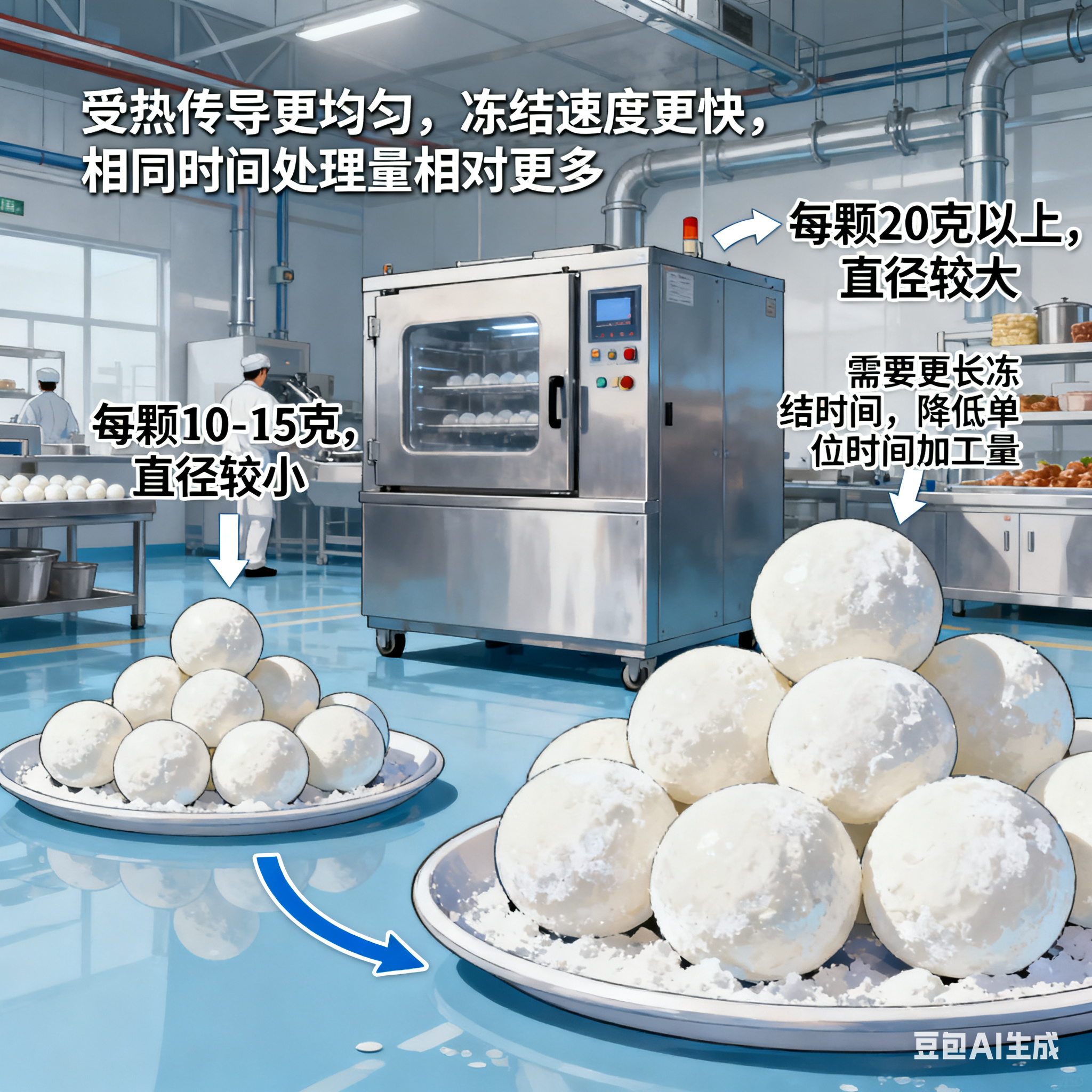 湯圓凍眠機(jī)生產(chǎn)線，加工能力如何？(圖3)